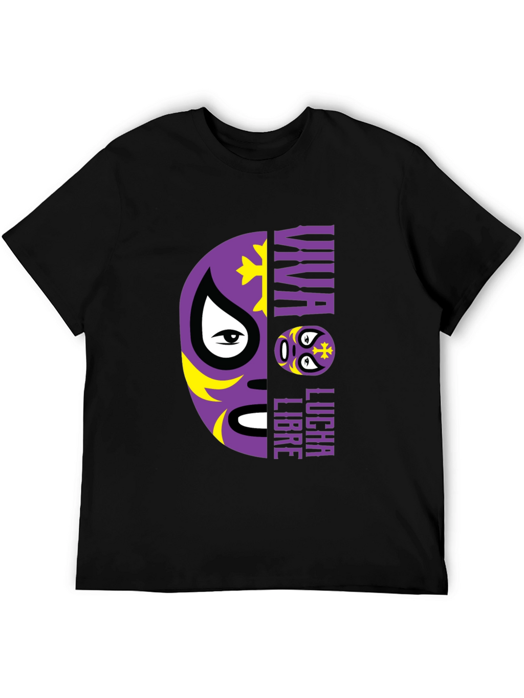 Viva Lucha Libre Graphic Tee - Wrestling Mask Design