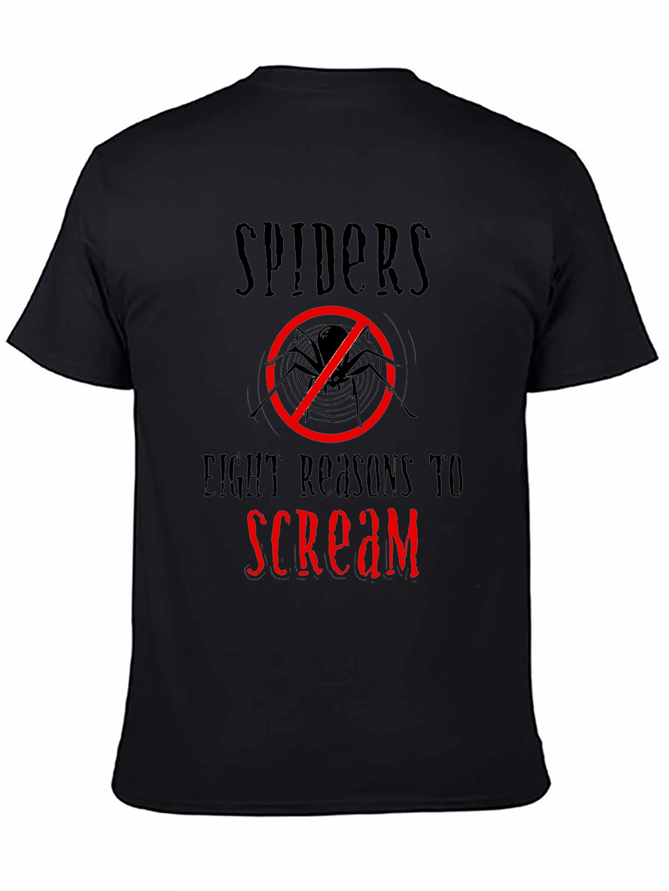 Spiders Eight Reasons to Scream Graphic Tee