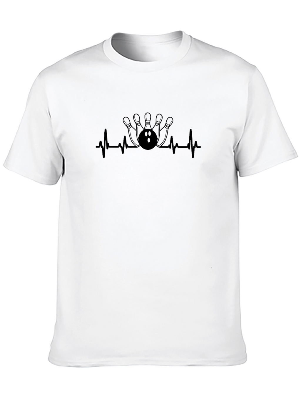 Bowling Heartbeat T-Shirt - Black