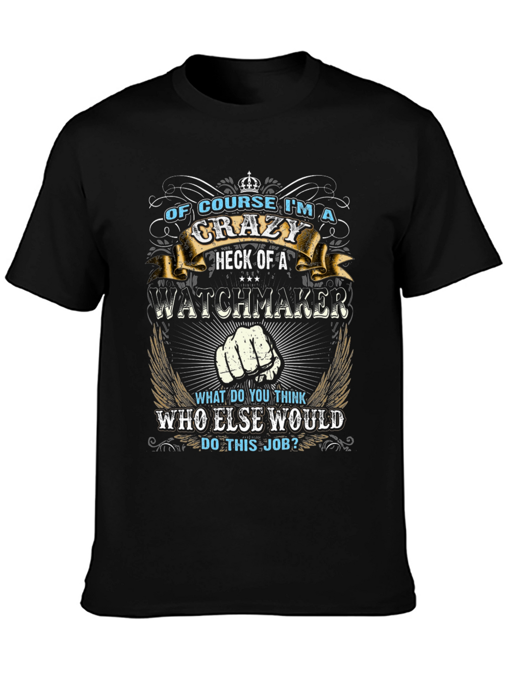 Crazy Watchmaker Graphic Tee - Black