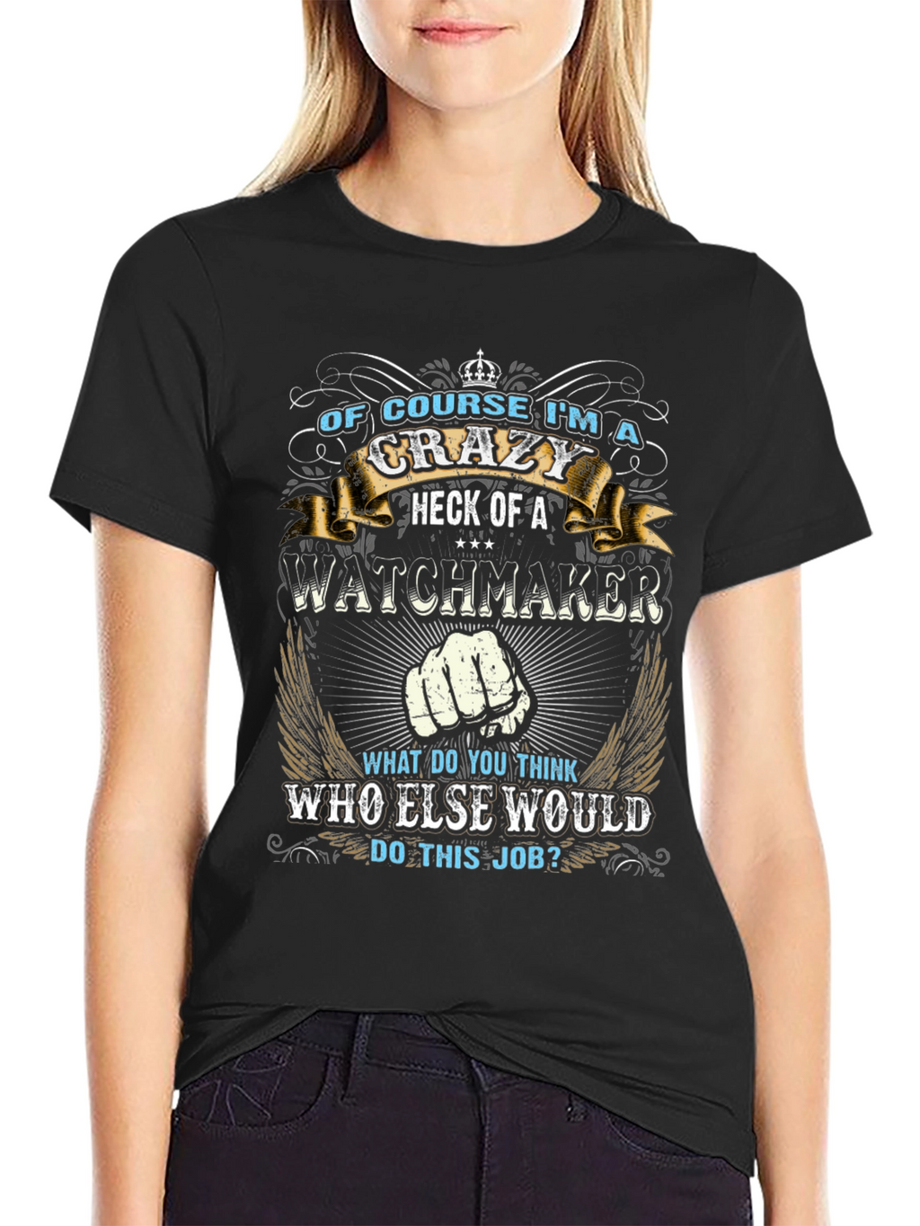 Crazy Watchmaker Graphic Tee - Black