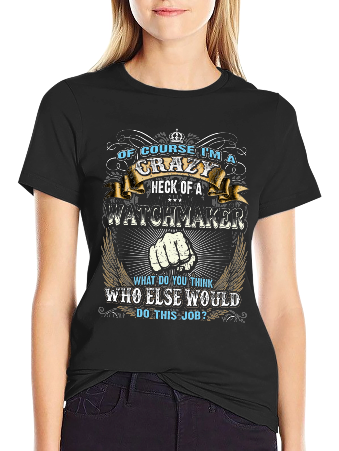 Crazy Watchmaker Graphic Tee - Black