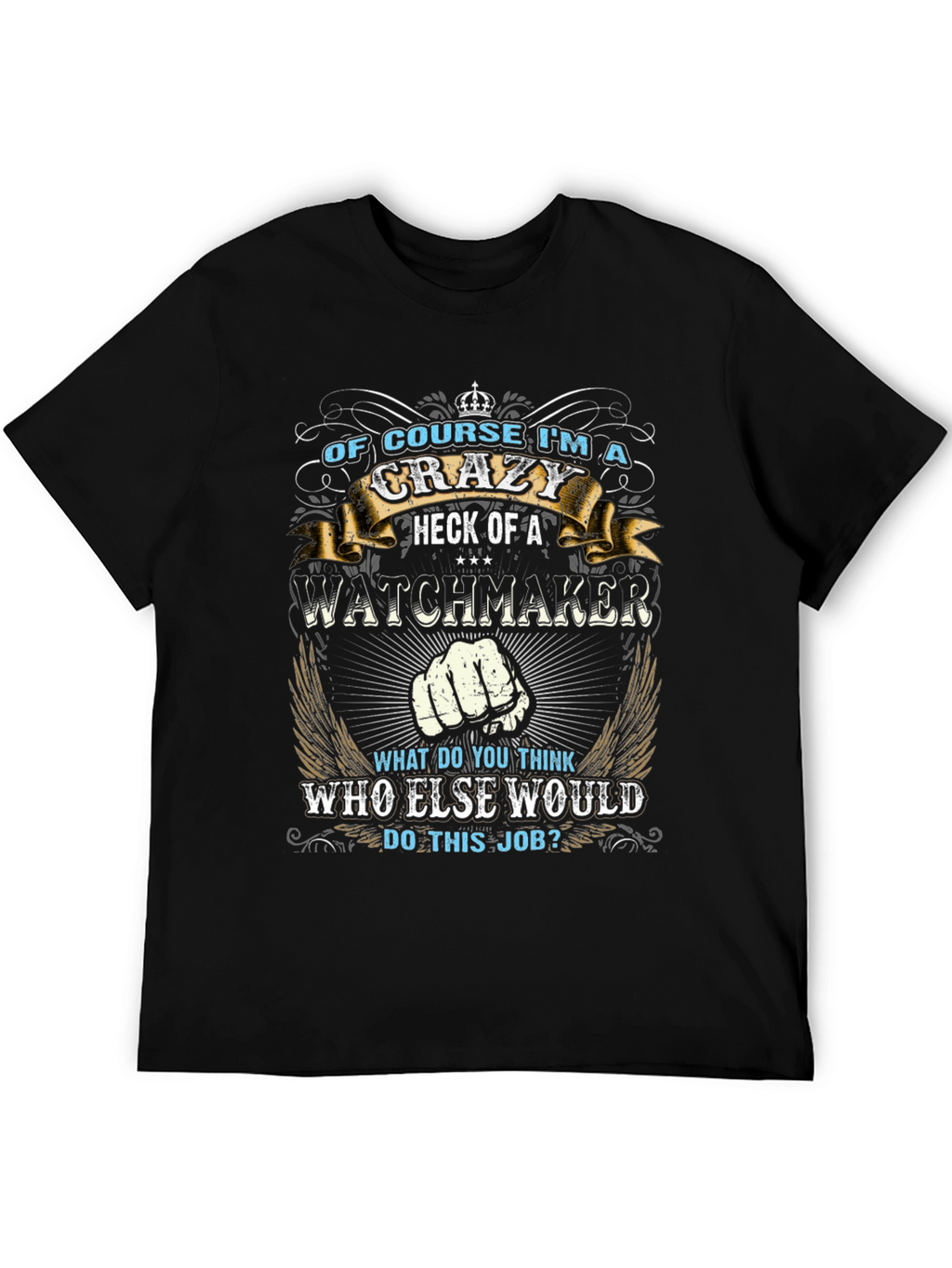 Crazy Watchmaker Graphic Tee - Black