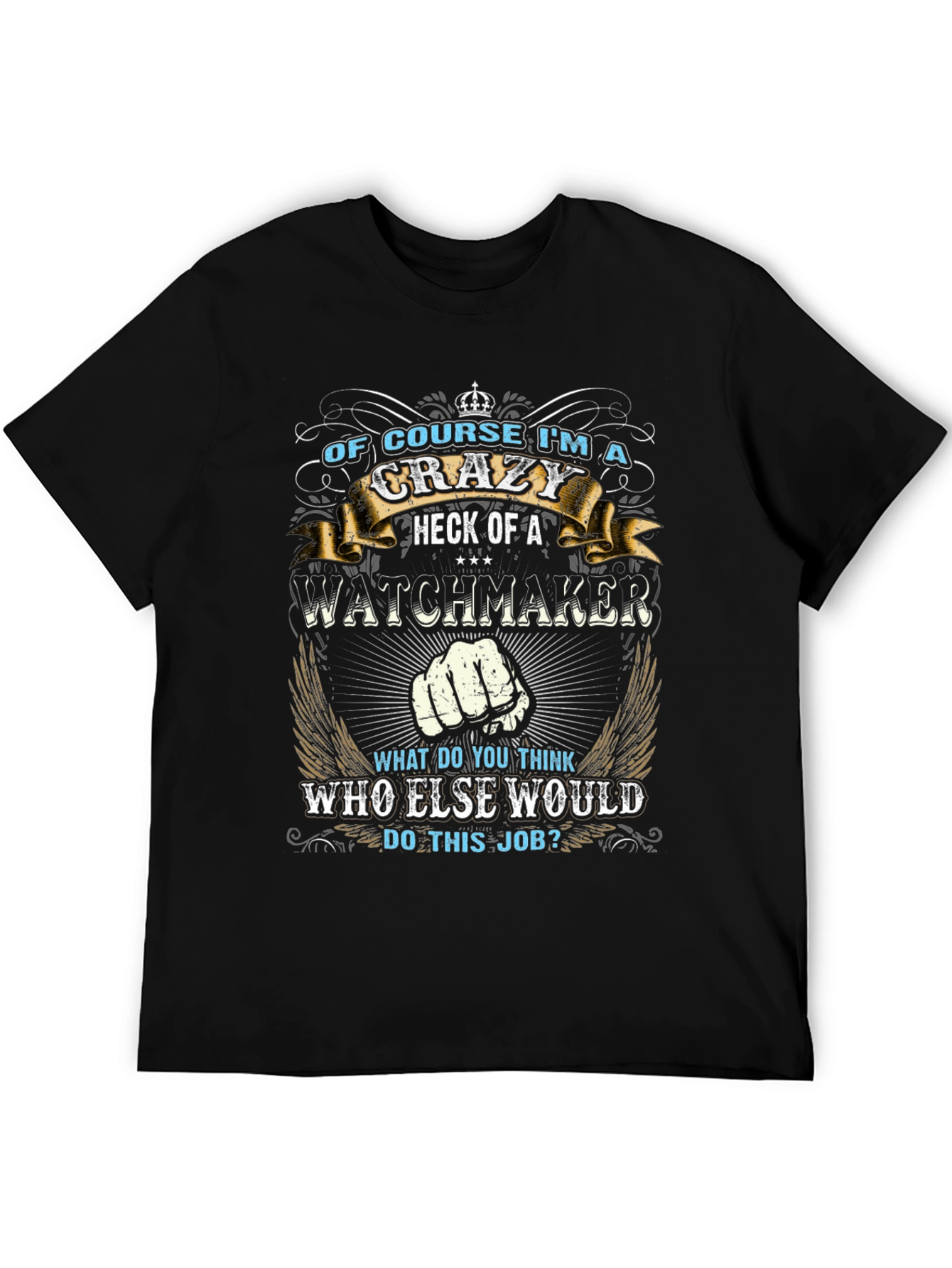 Crazy Watchmaker Graphic Tee - Black