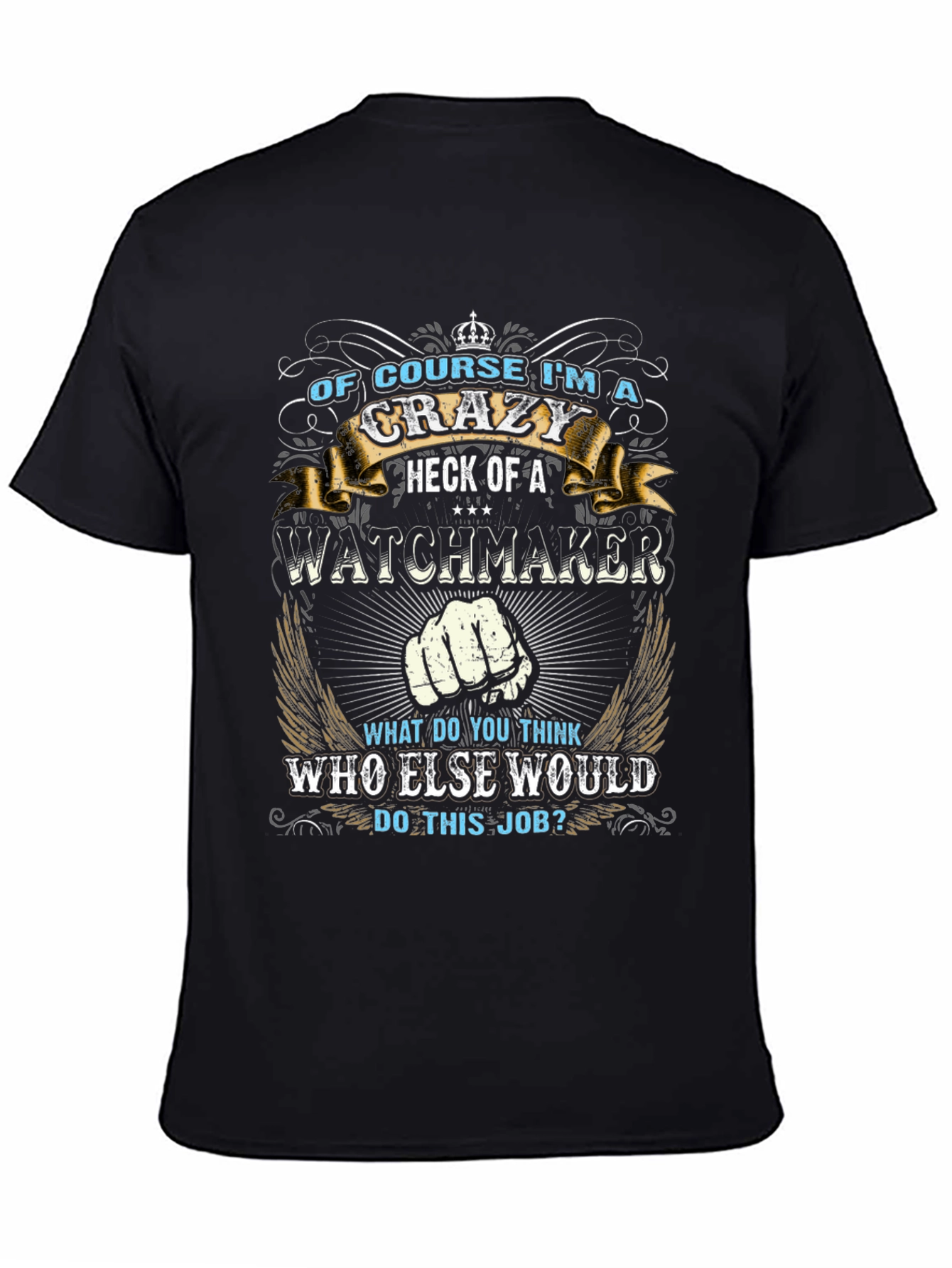 Crazy Watchmaker Graphic Tee - Black