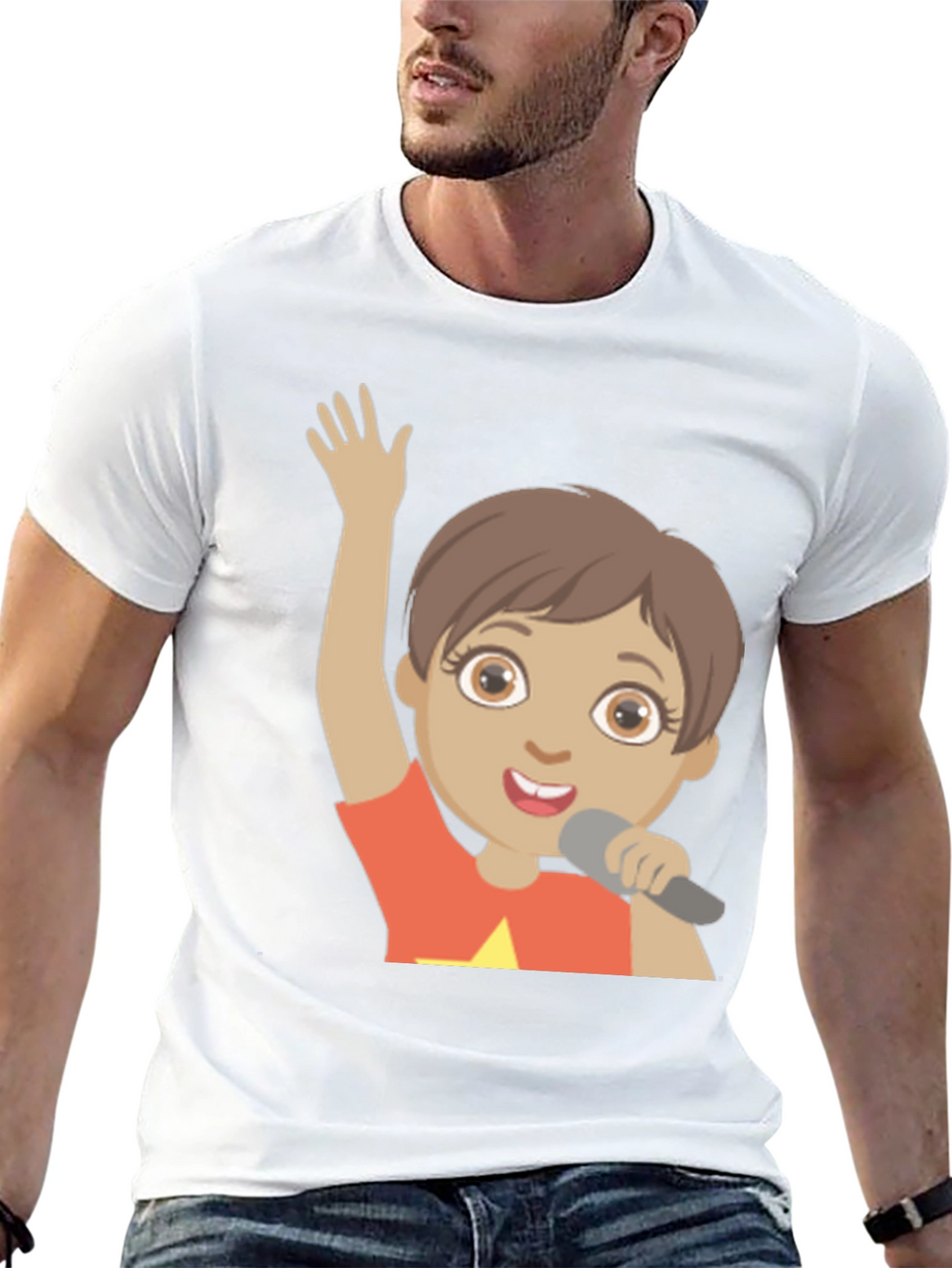 Cartoon Character Graphic Print Black T-Shirt