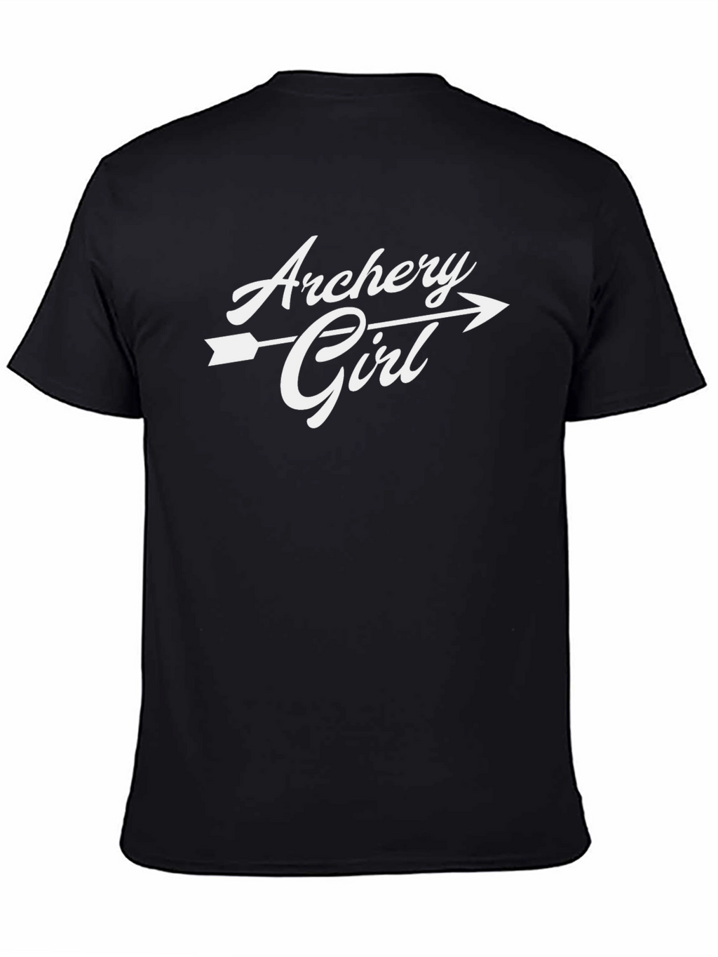 Archery Girl T-Shirt - Black Casual Graphic Tee