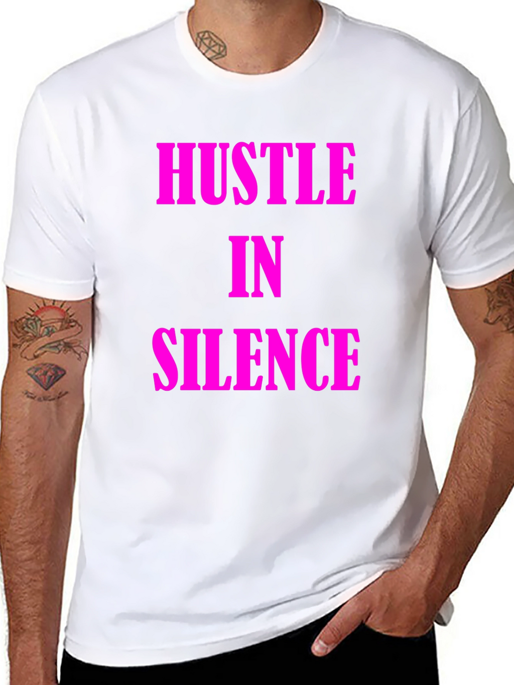 Hustle in Silence Black T-Shirt