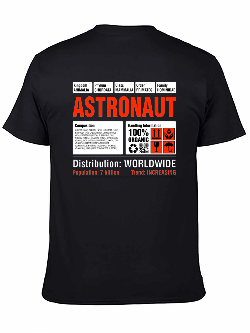 Astronaut Anatomy T-Shirt - Funny Science Tee