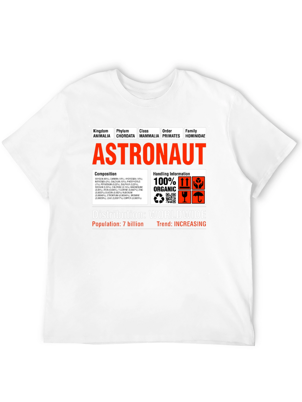 Astronaut Anatomy T-Shirt - Funny Science Tee