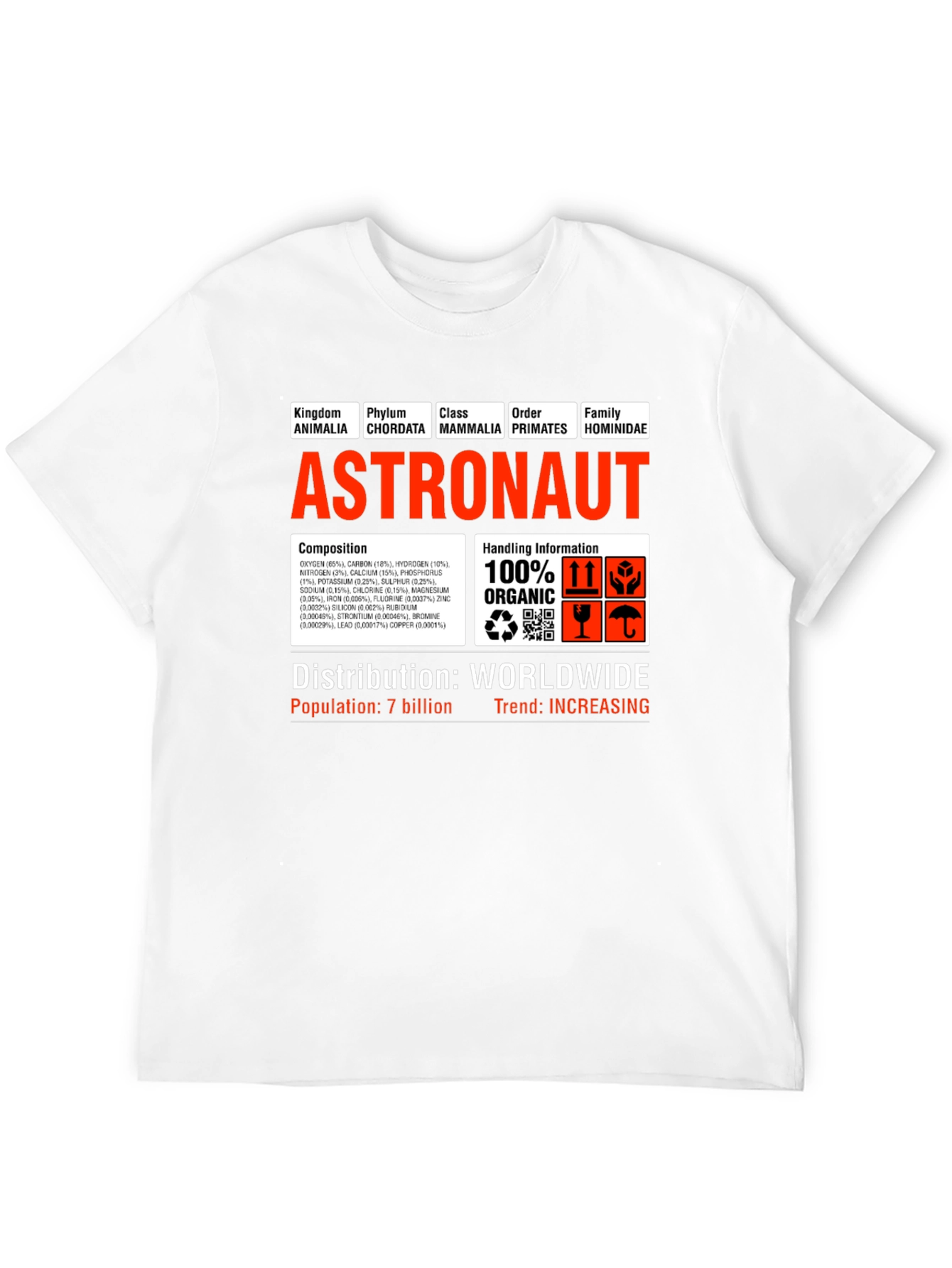 Astronaut Anatomy T-Shirt - Funny Science Tee
