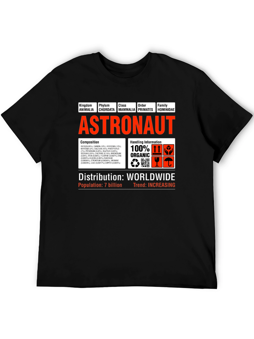 Astronaut Anatomy T-Shirt - Funny Science Tee