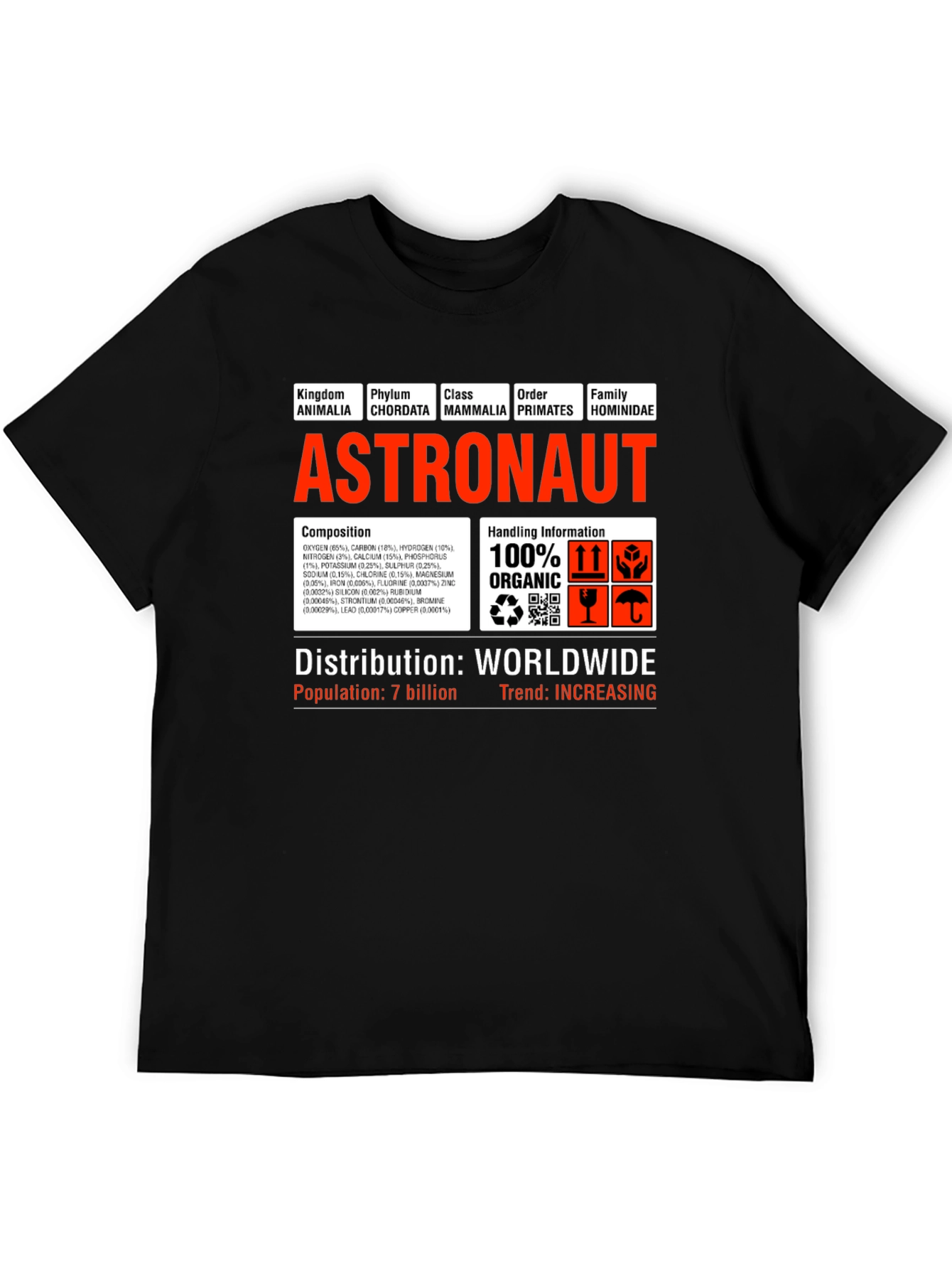 Astronaut Anatomy T-Shirt - Funny Science Tee