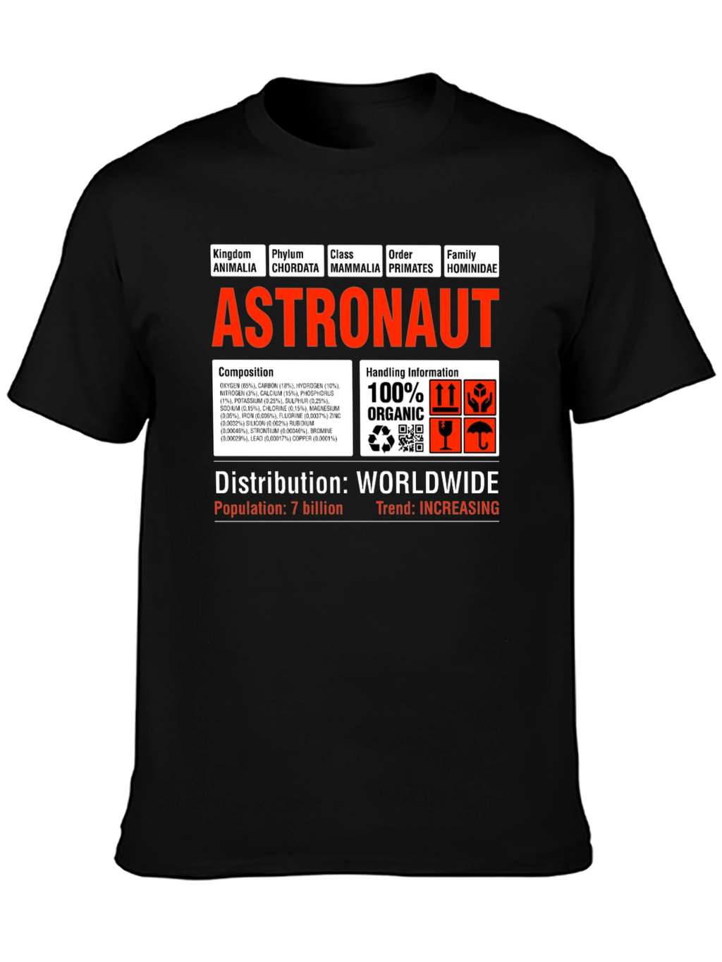 Astronaut Anatomy T-Shirt - Funny Science Tee