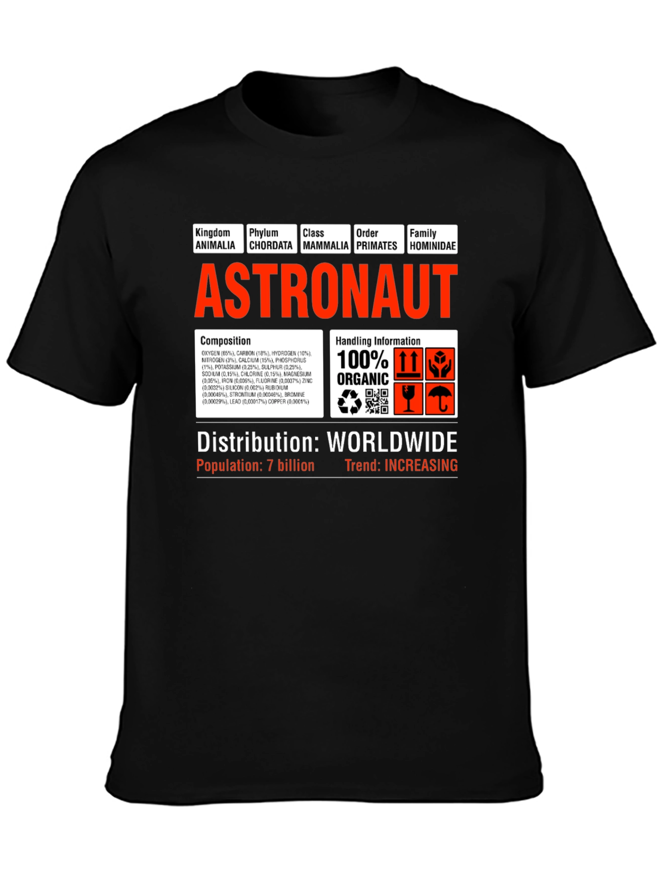 Astronaut Anatomy T-Shirt - Funny Science Tee