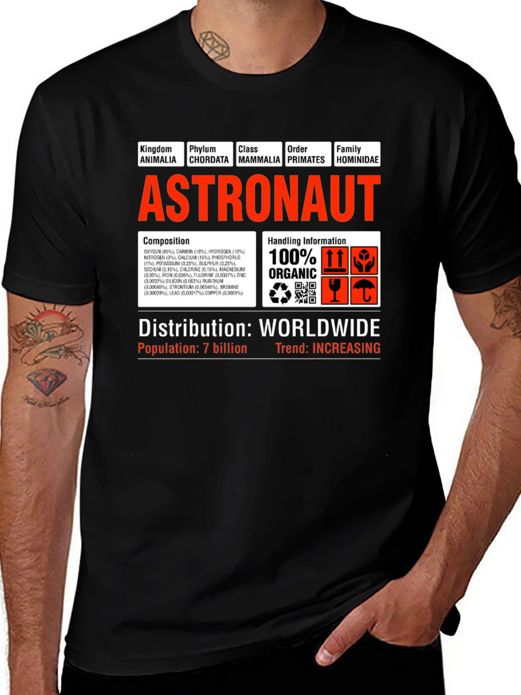 Astronaut Anatomy T-Shirt - Funny Science Tee