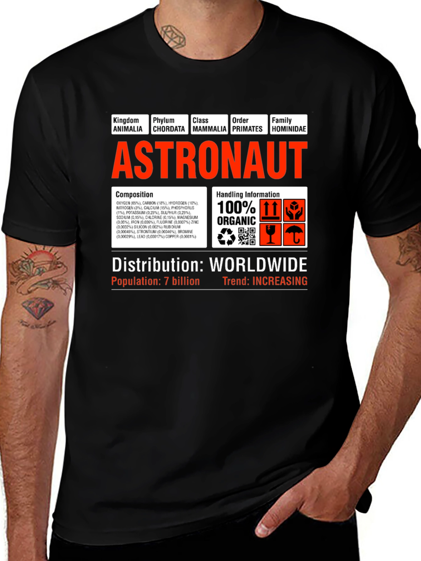 Astronaut Anatomy T-Shirt - Funny Science Tee