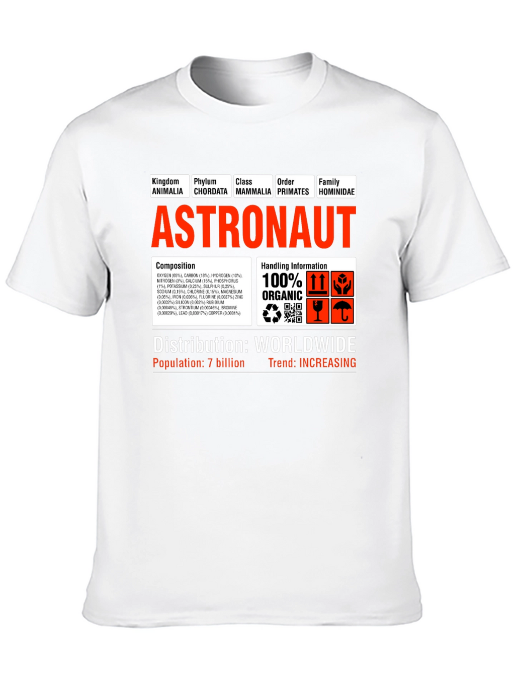 Astronaut Anatomy T-Shirt - Funny Science Tee