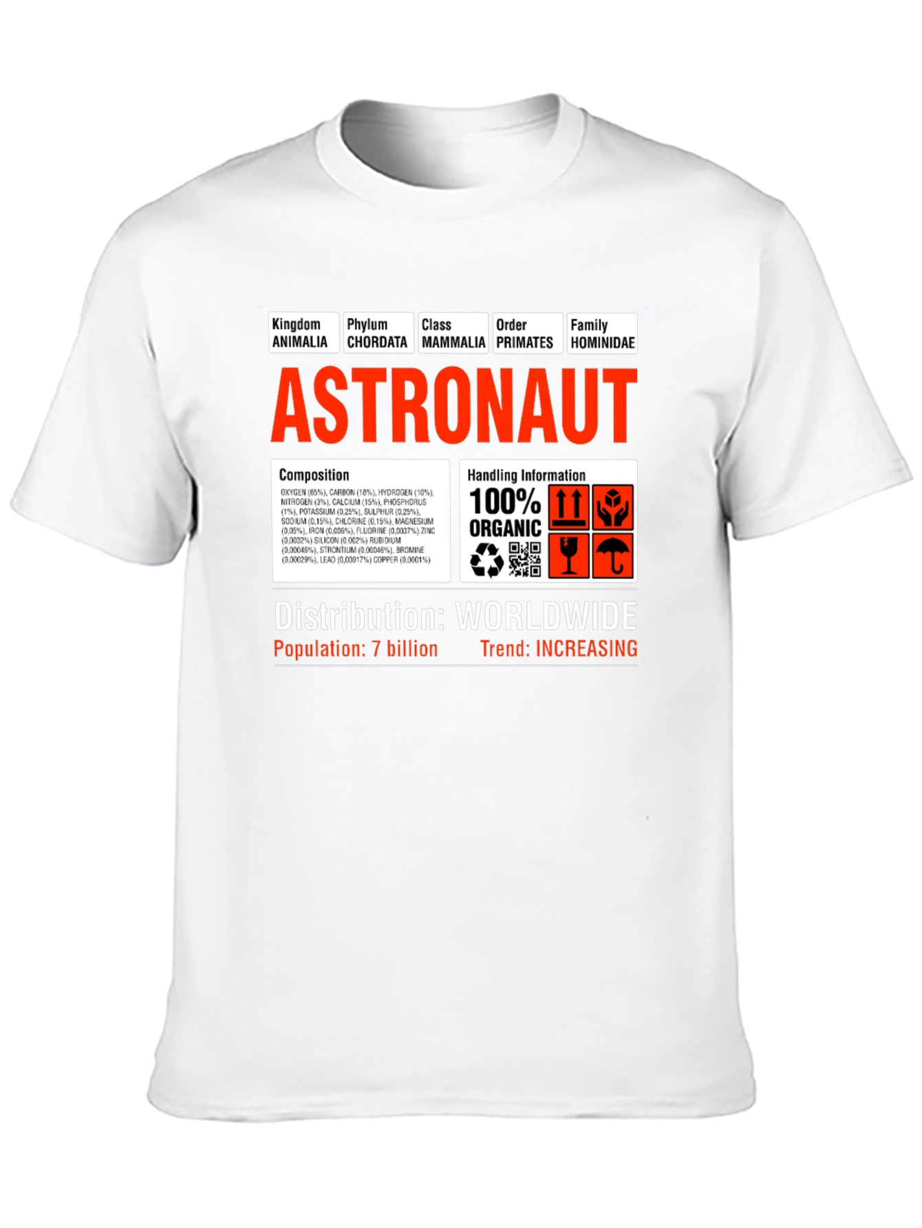 Astronaut Anatomy T-Shirt - Funny Science Tee