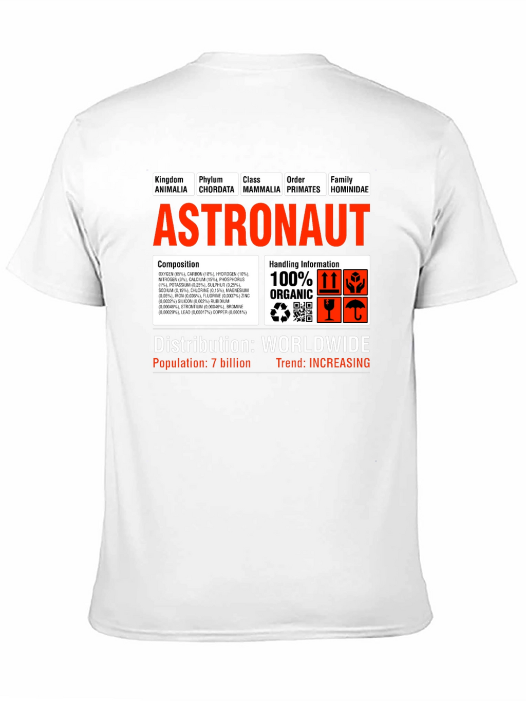 Astronaut Anatomy T-Shirt - Funny Science Tee