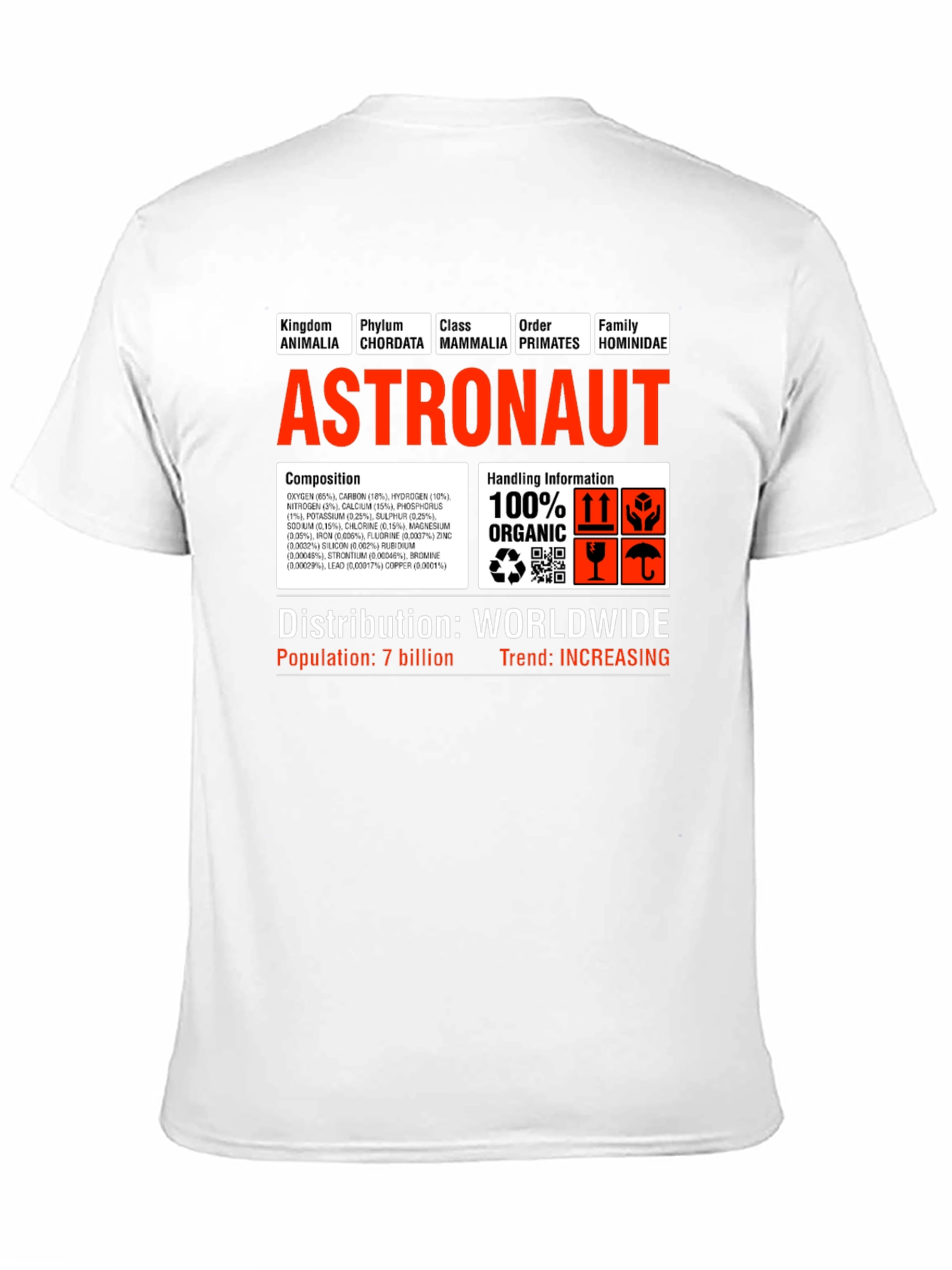 Astronaut Anatomy T-Shirt - Funny Science Tee