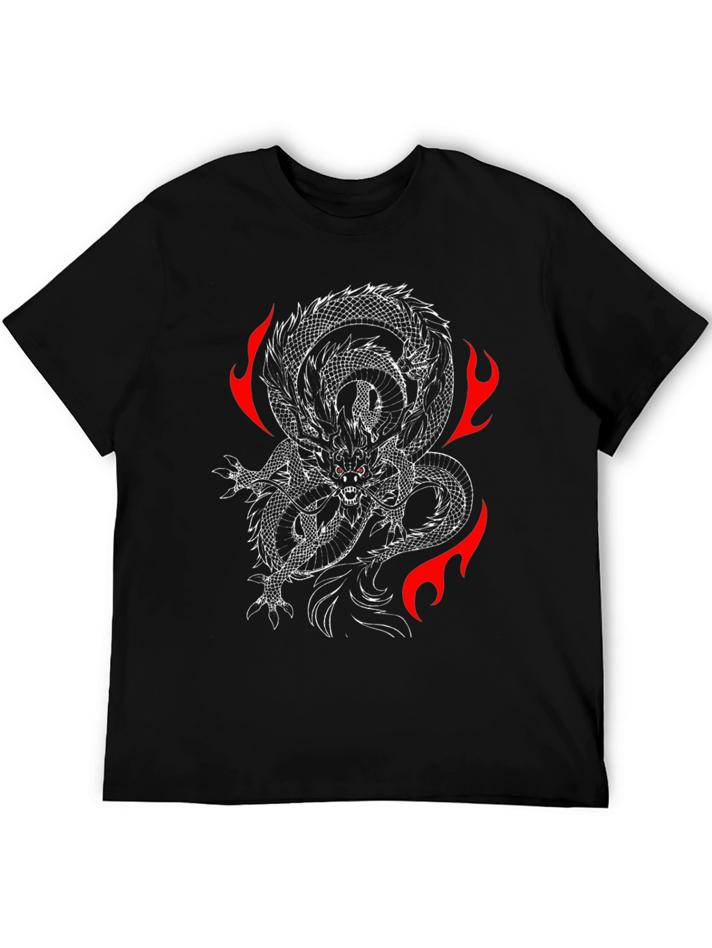 Dragon Fire Graphic T-Shirt - Black