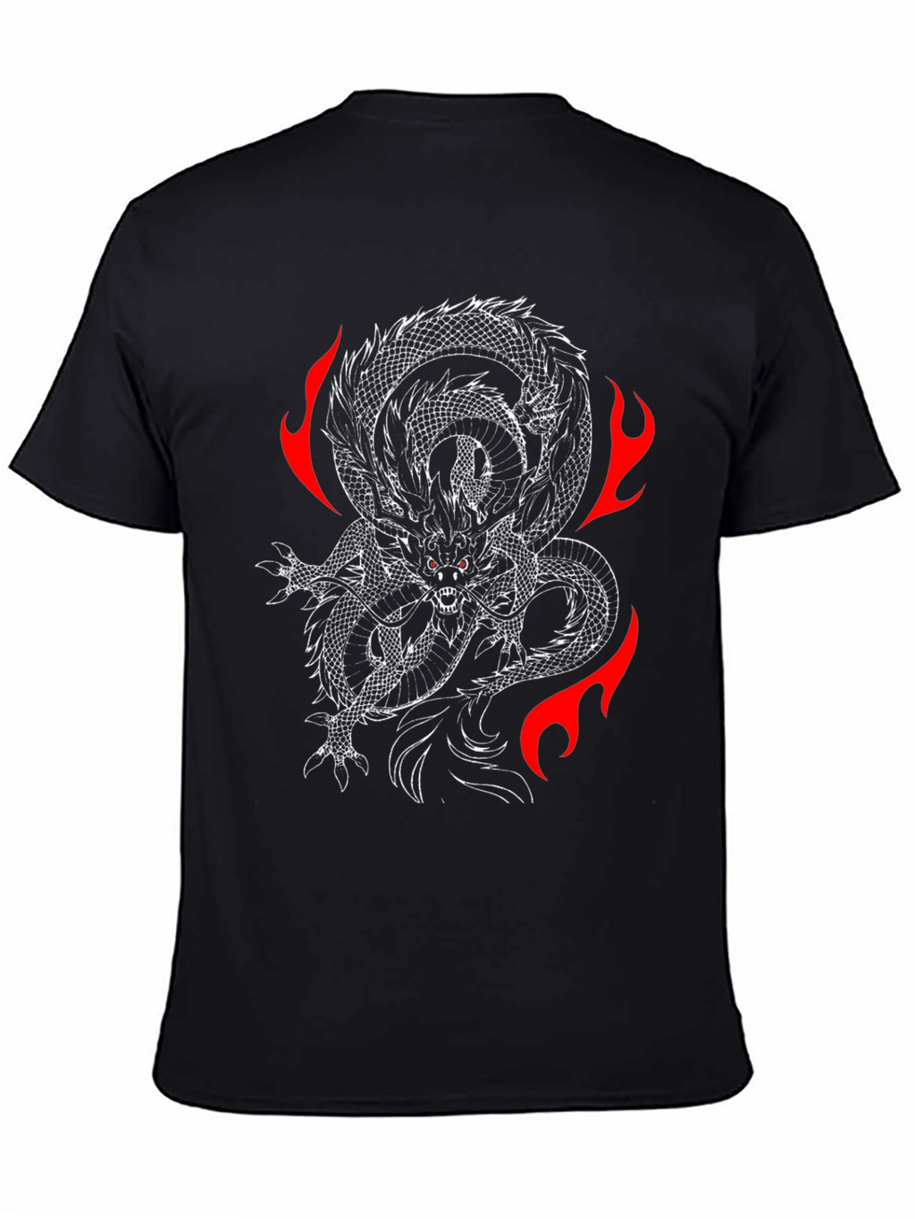 Dragon Fire Graphic T-Shirt - Black