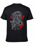 Dragon Fire Graphic T-Shirt - Black