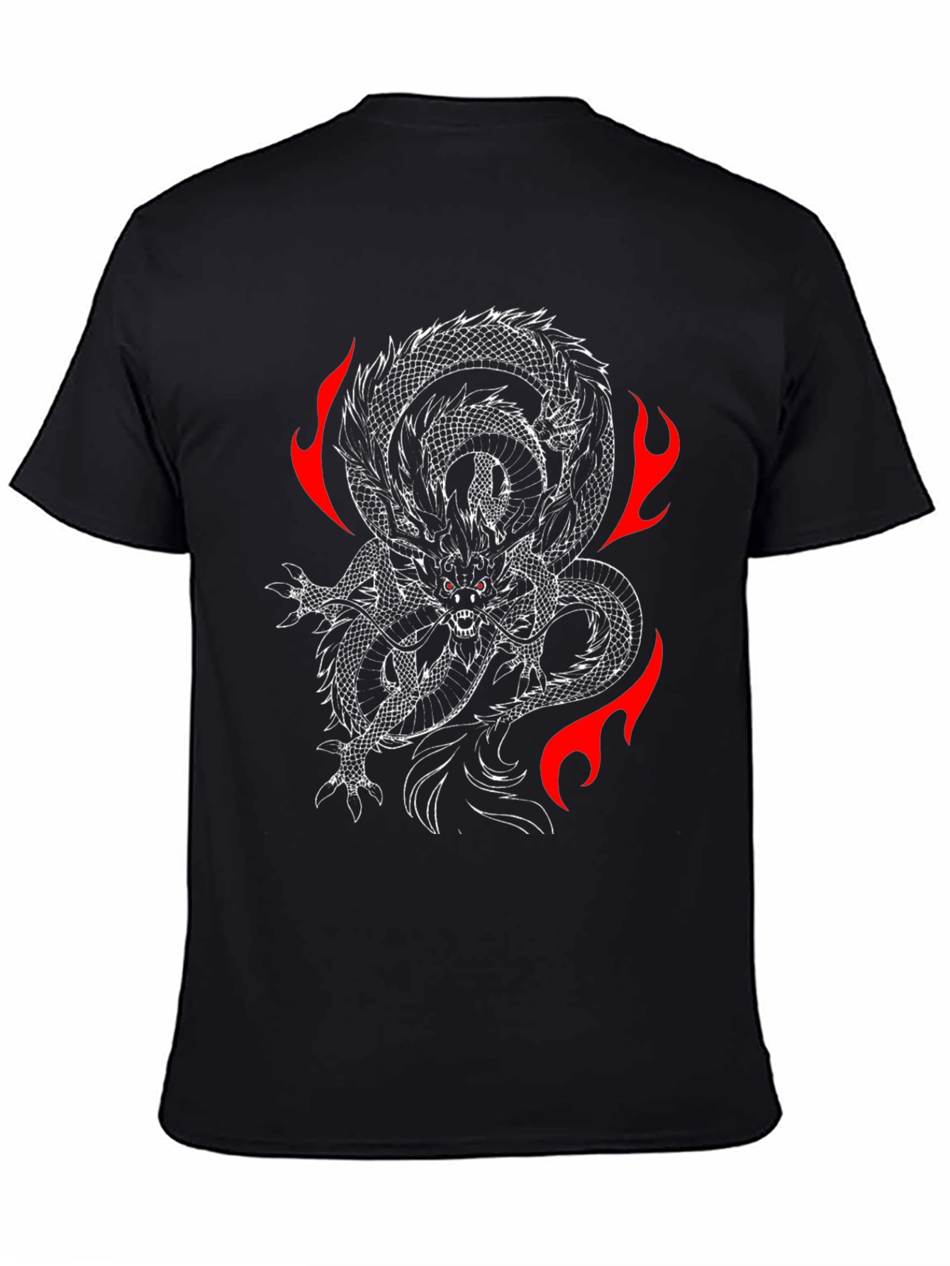 Dragon Fire Graphic T-Shirt - Black