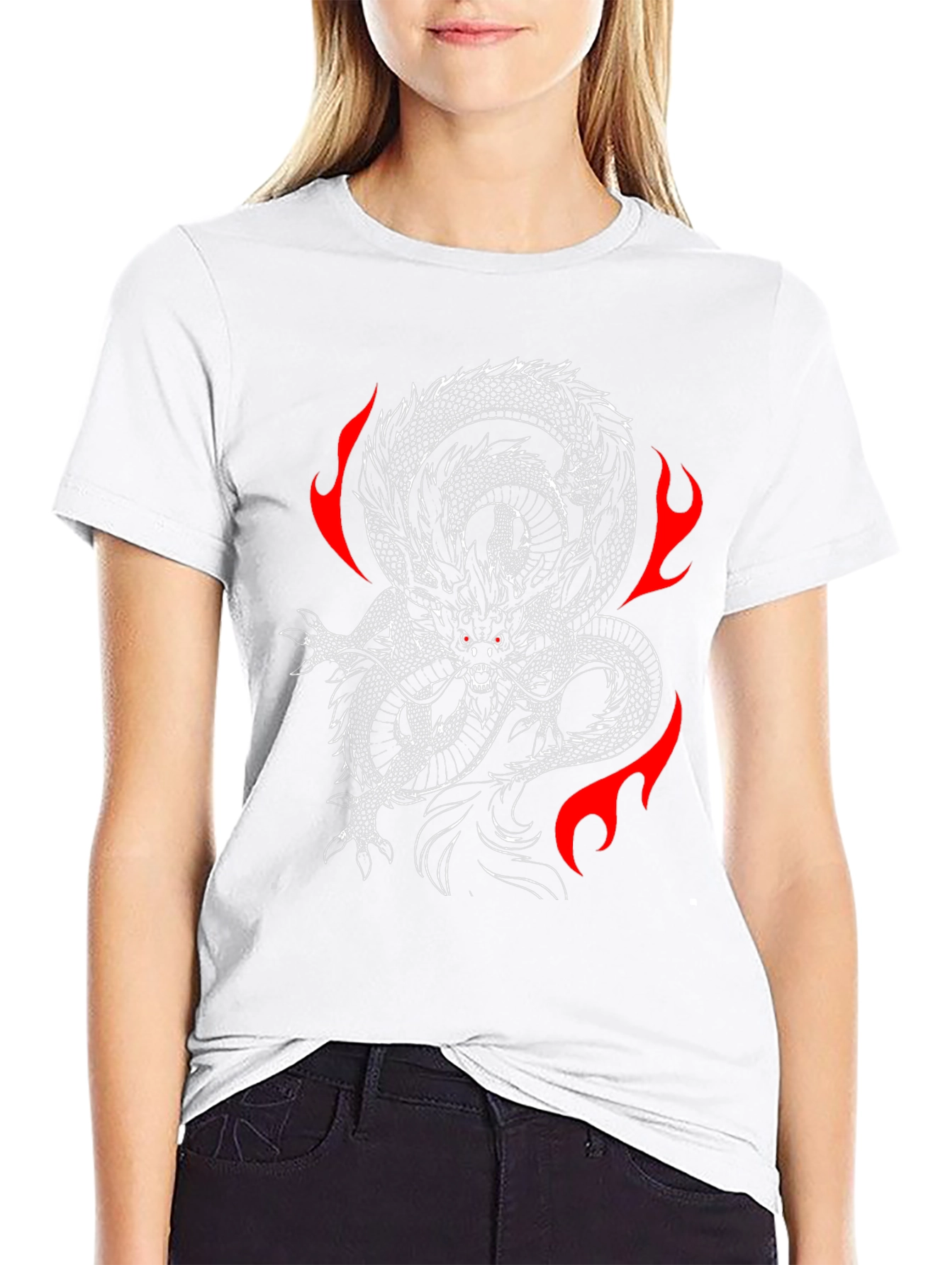 Dragon Fire Graphic T-Shirt - Black