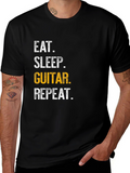 Eat Sleep Guitar Repeat Graphic Tee