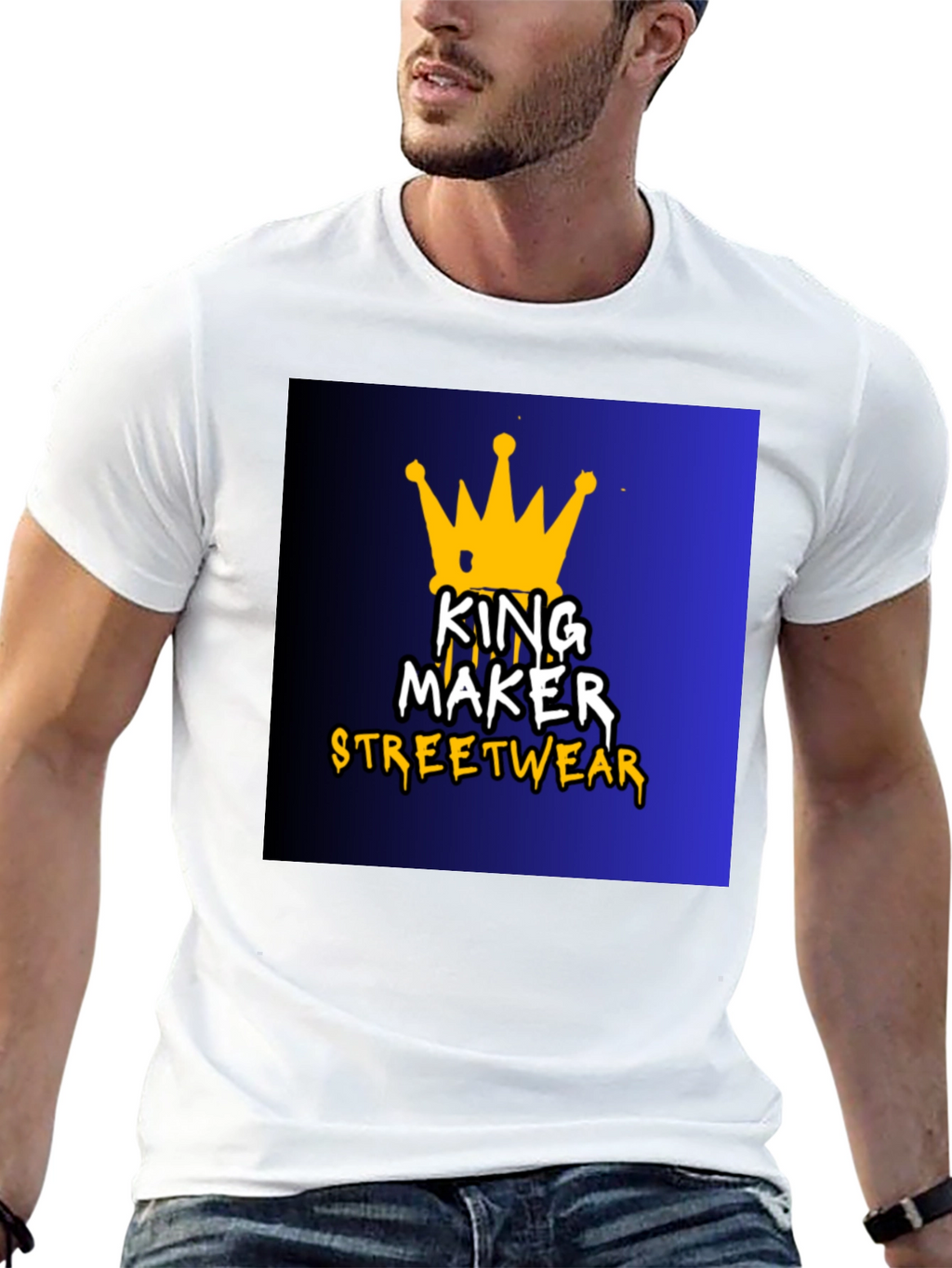King Maker Streetwear Black Graphic Tee