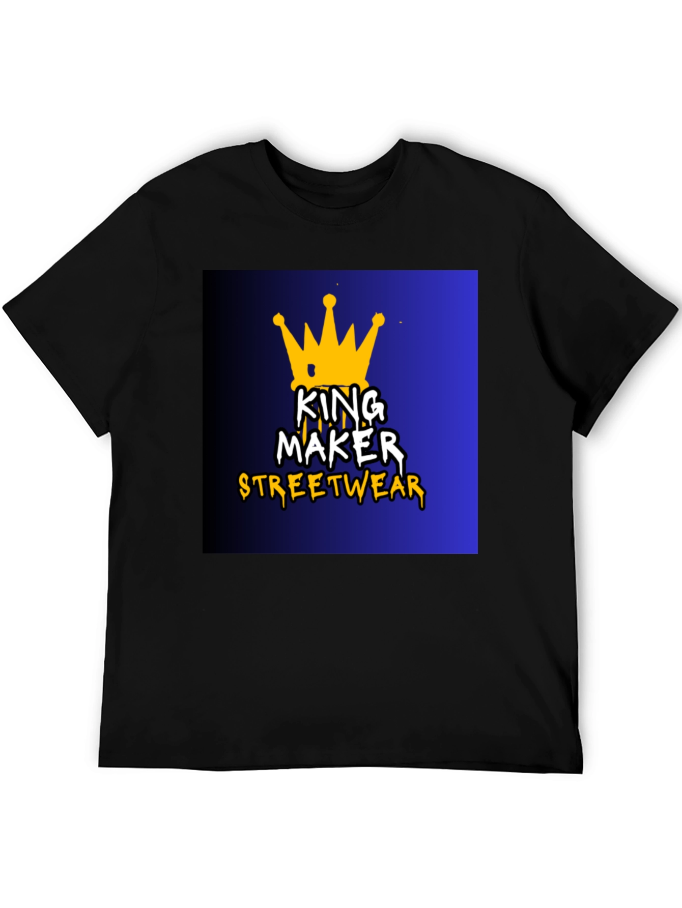 King Maker Streetwear Black Graphic Tee