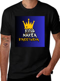 King Maker Streetwear Black Graphic Tee