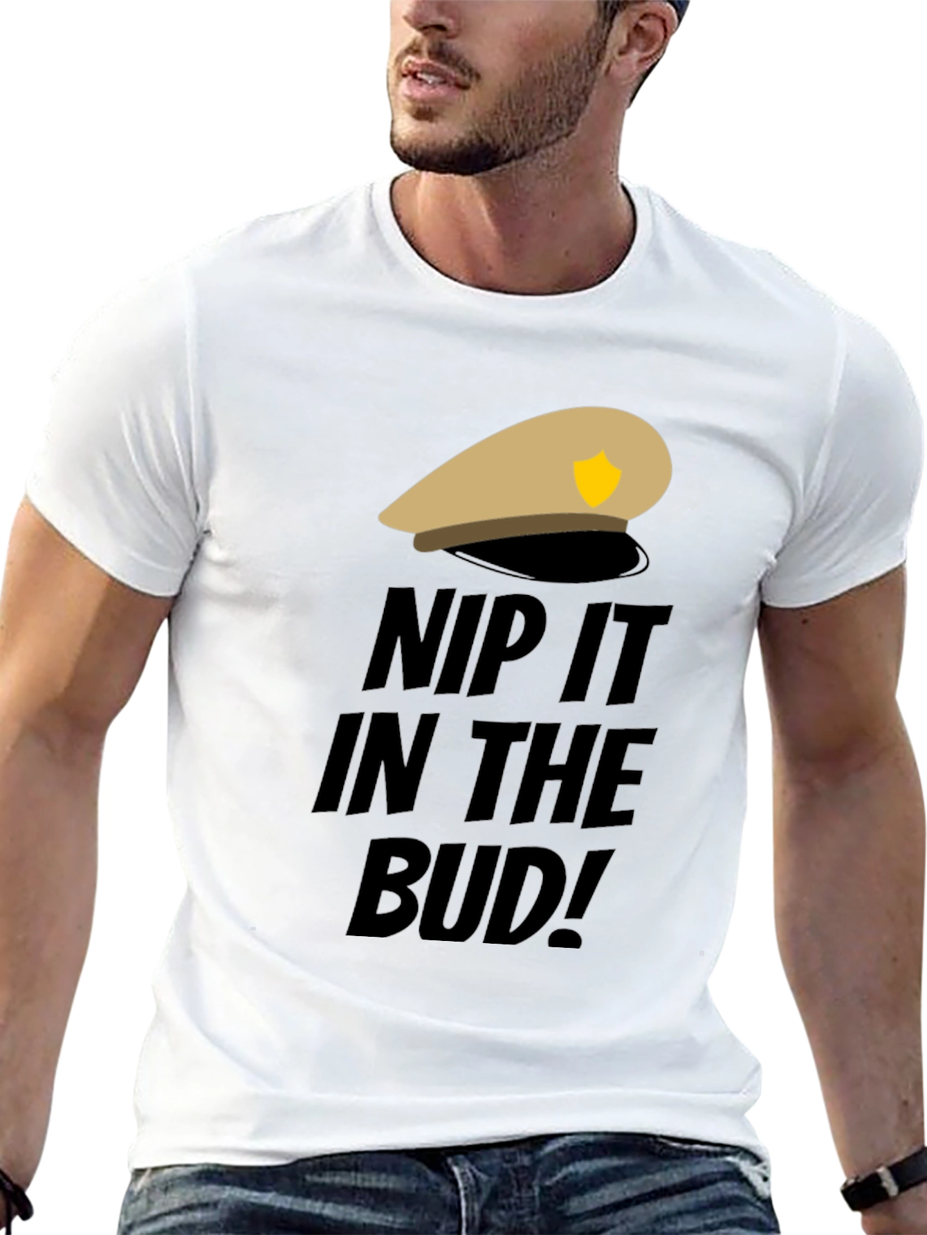 Nip It In The Bud! Black T-Shirt
