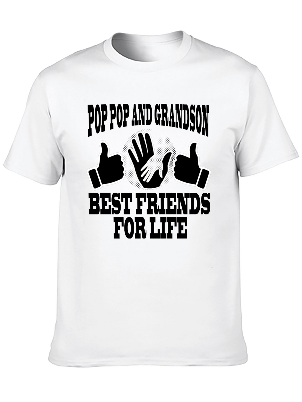 Pop Pop Grandson Best Friends Black Graphic Tee