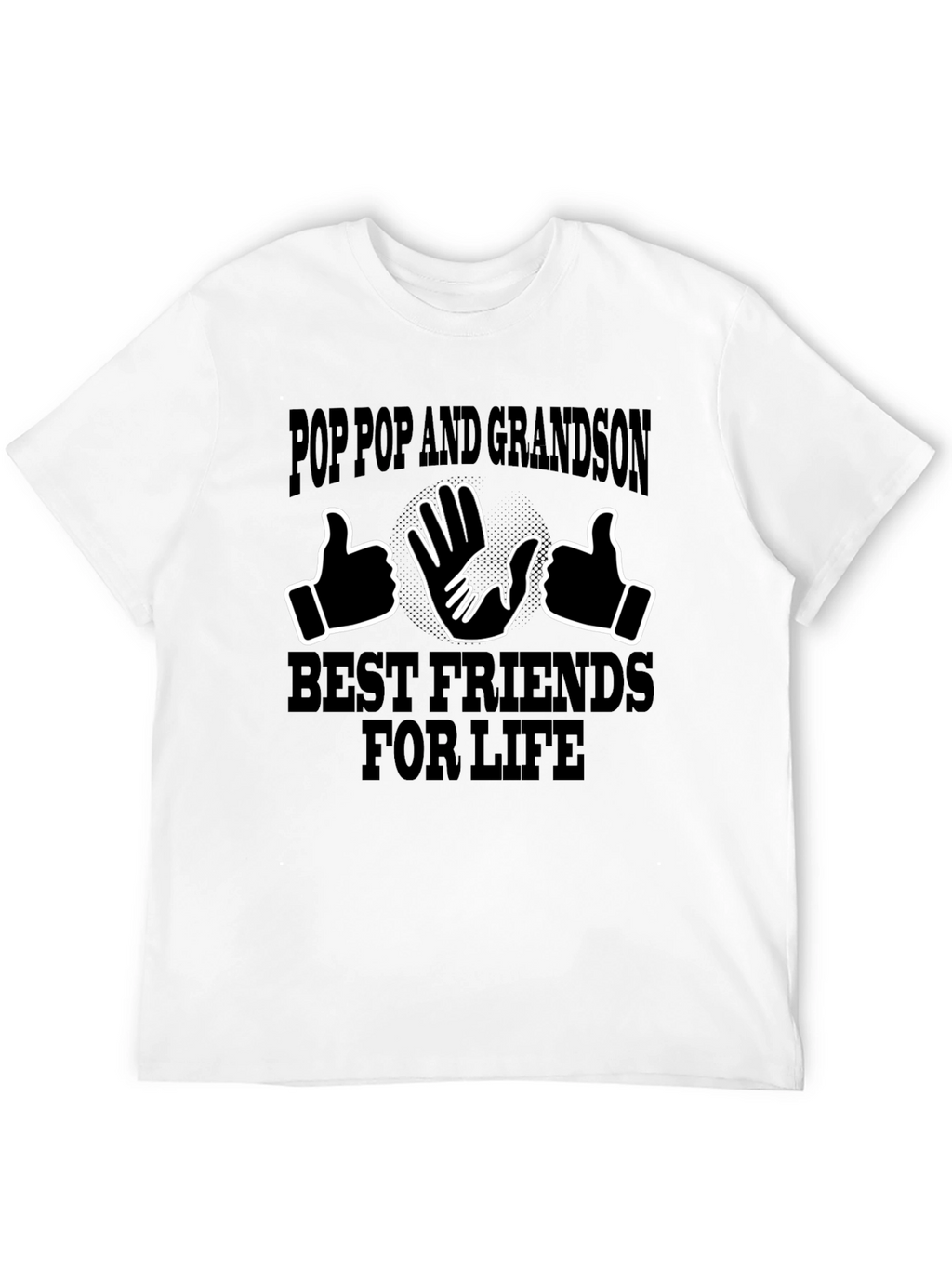 Pop Pop Grandson Best Friends Black Graphic Tee