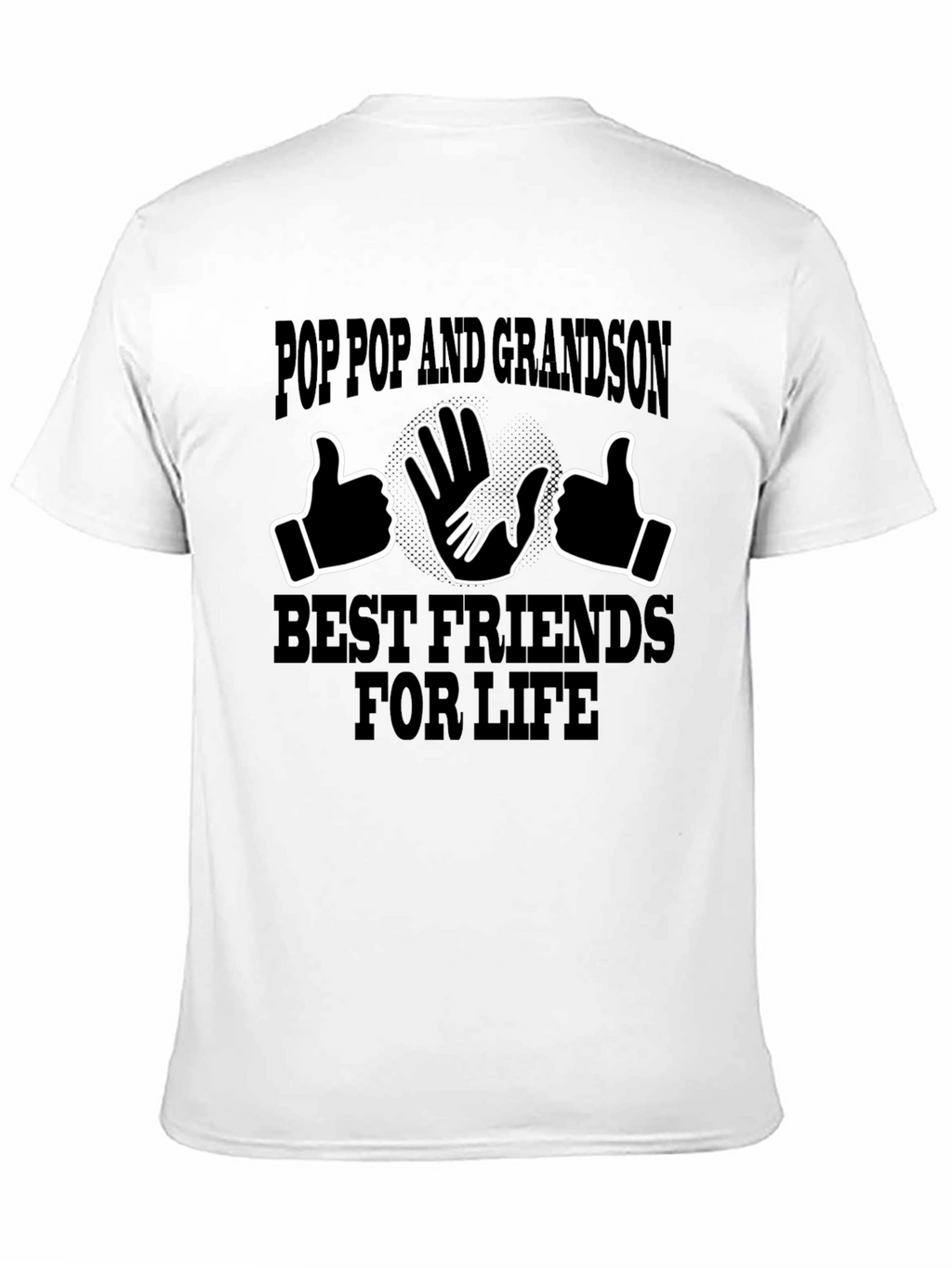 Pop Pop Grandson Best Friends Black Graphic Tee