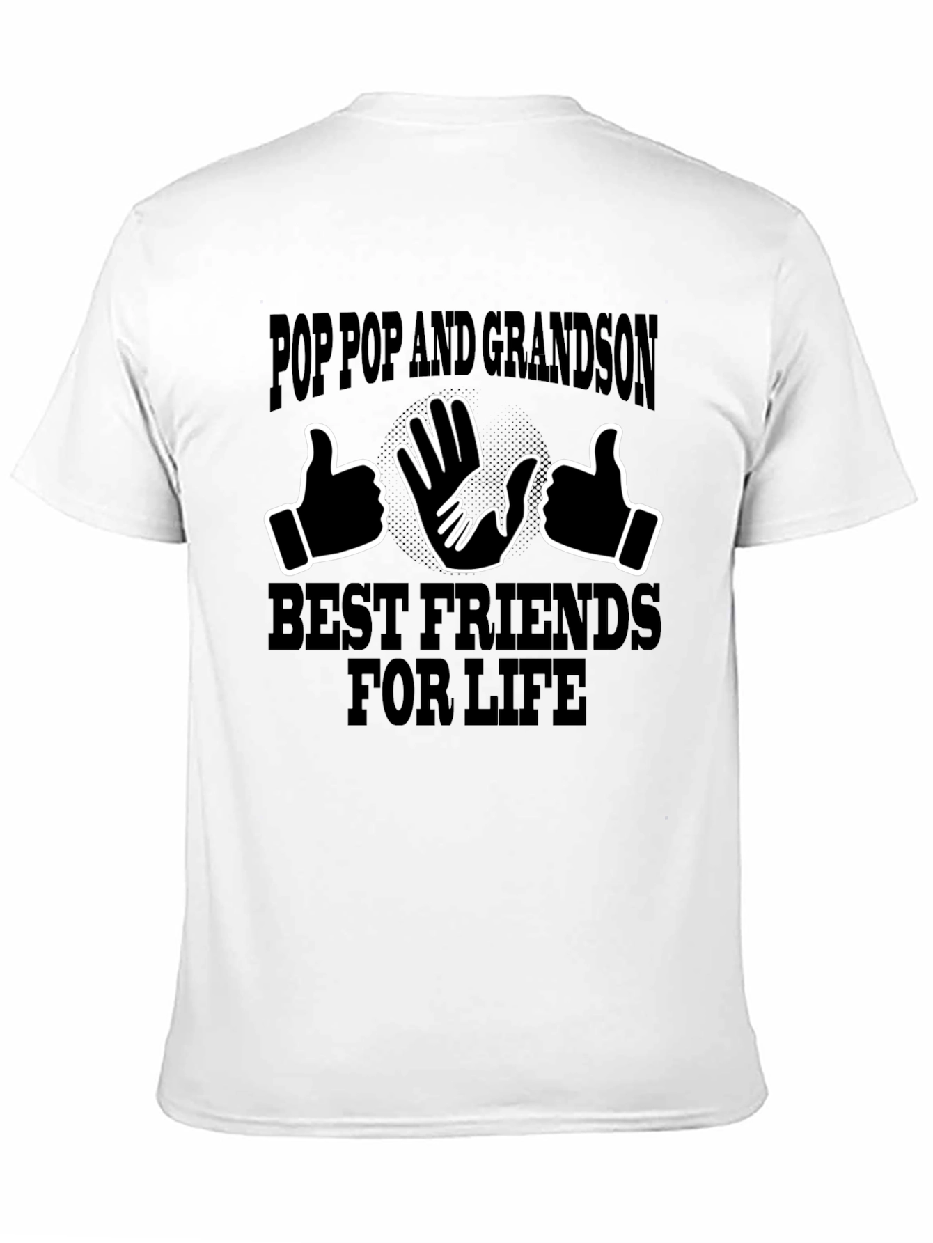 Pop Pop Grandson Best Friends Black Graphic Tee