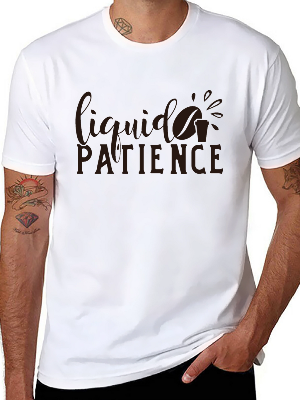 Liquid Patience Graphic T-Shirt - Coffee Lover Tee