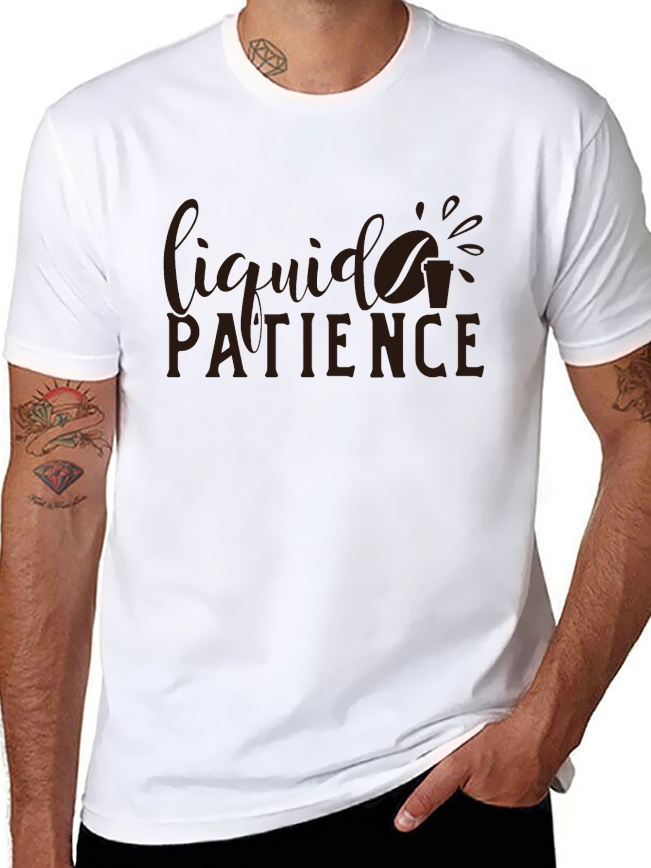 Liquid Patience Graphic T-Shirt - Coffee Lover Tee