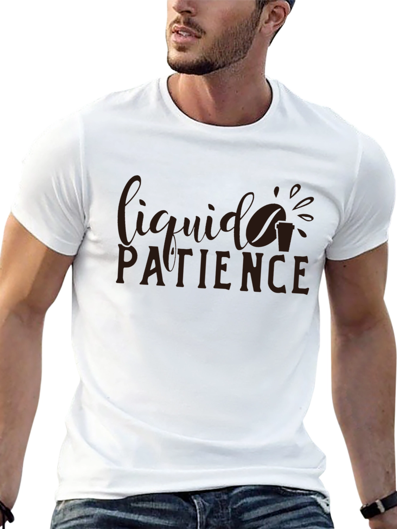 Liquid Patience Graphic T-Shirt - Coffee Lover Tee