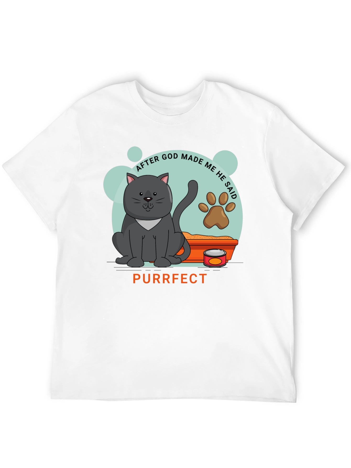 Purrfect Cat Graphic T-Shirt