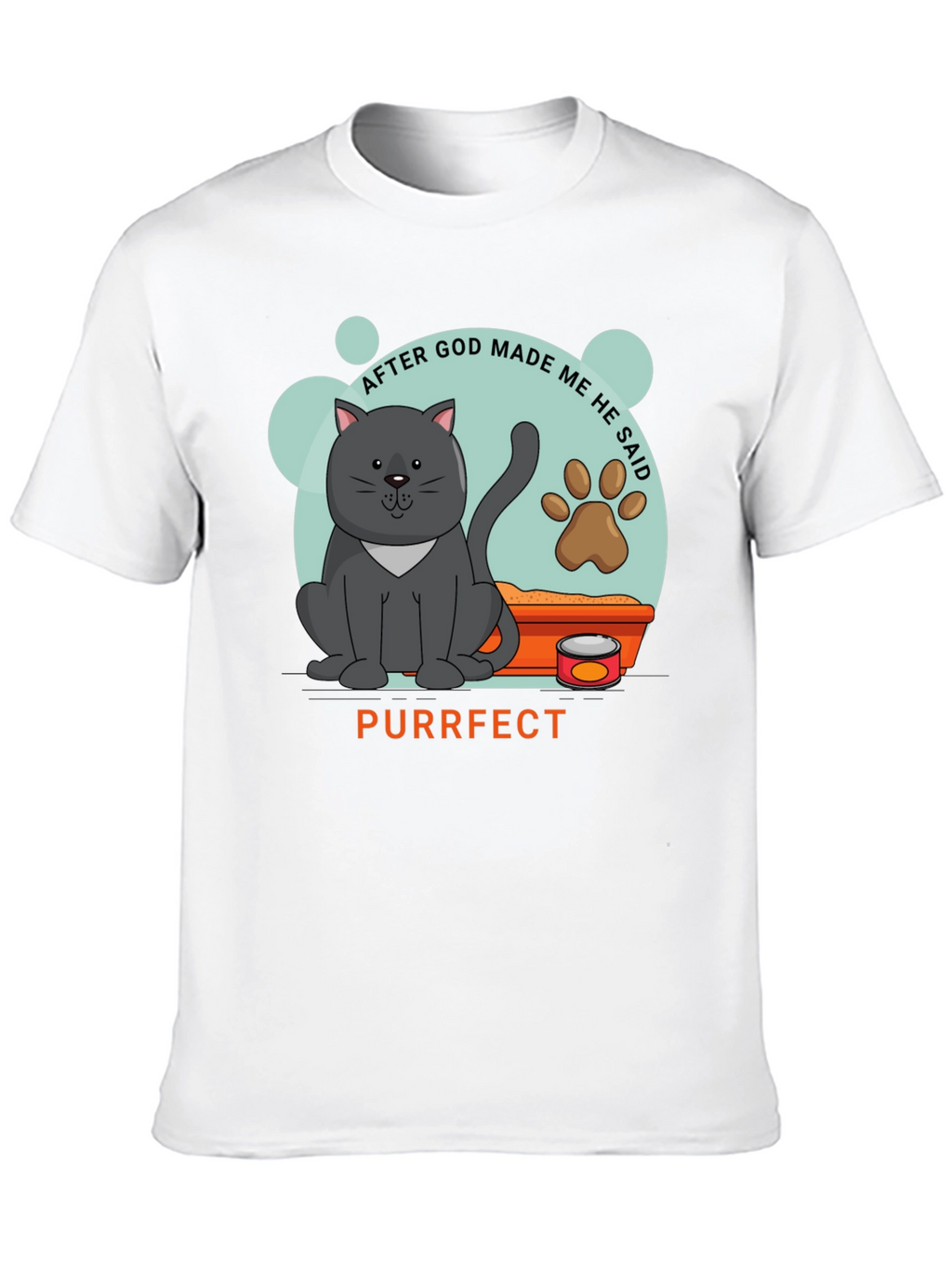 Purrfect Cat Graphic T-Shirt