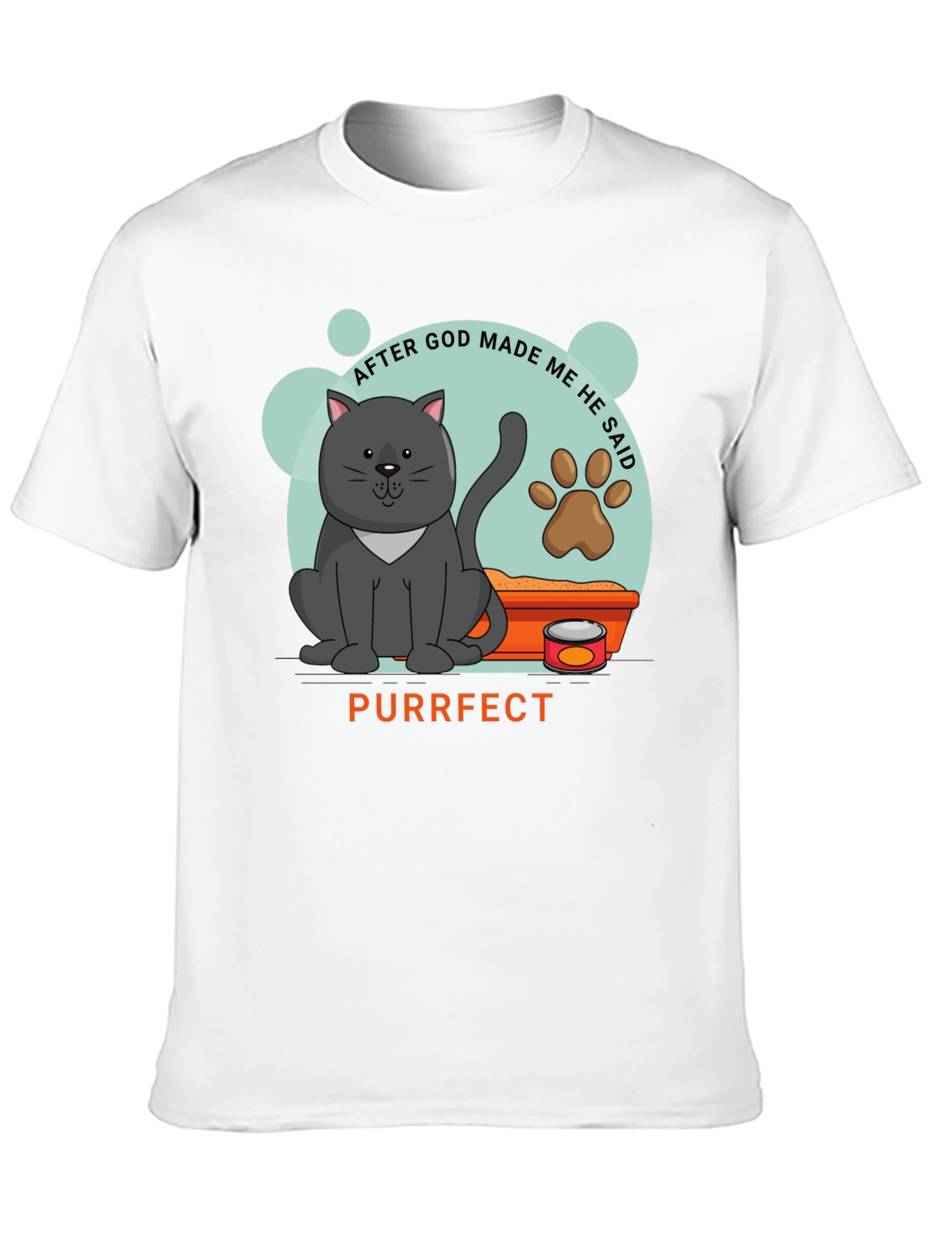 Purrfect Cat Graphic T-Shirt