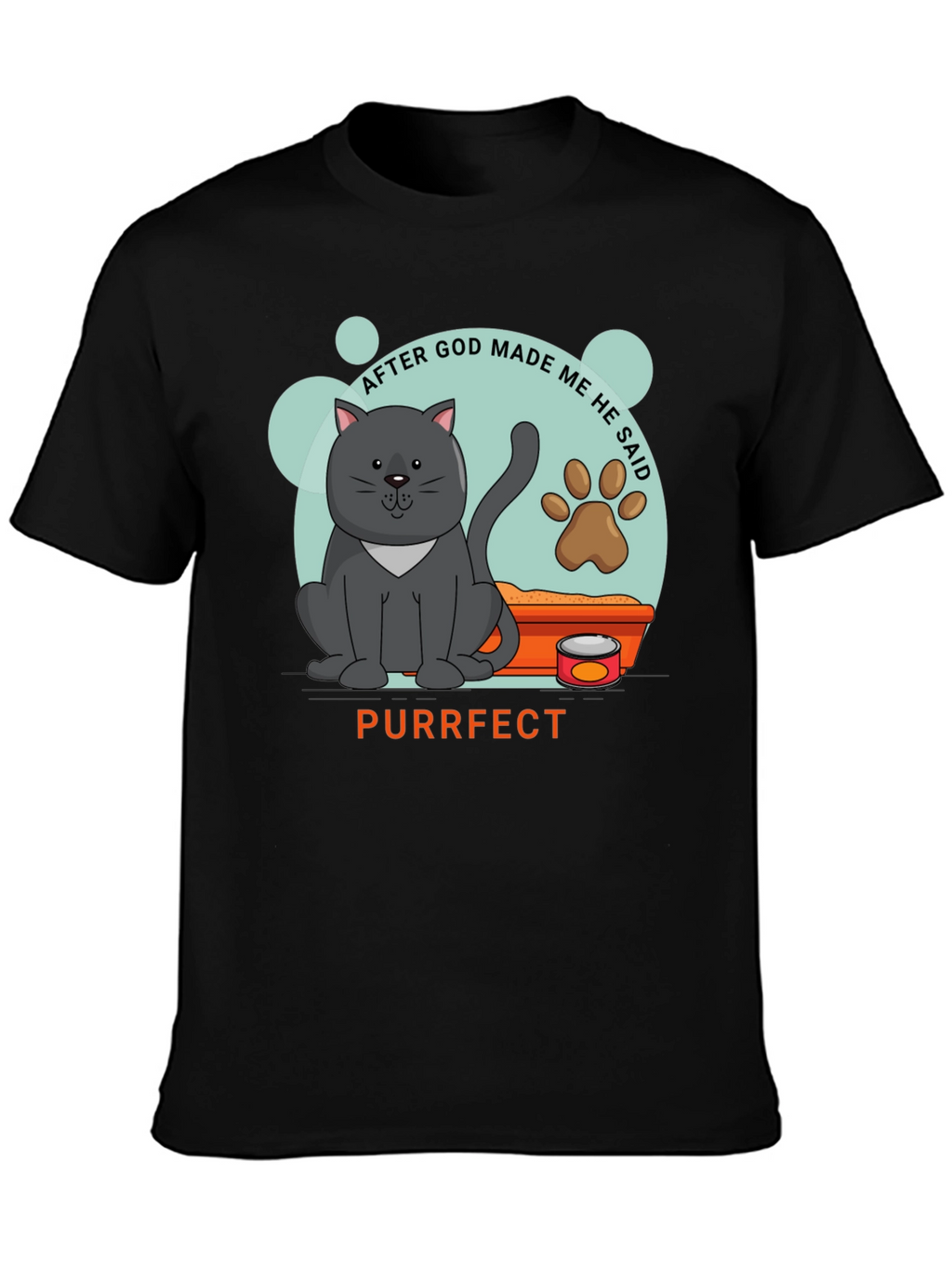 Purrfect Cat Graphic T-Shirt
