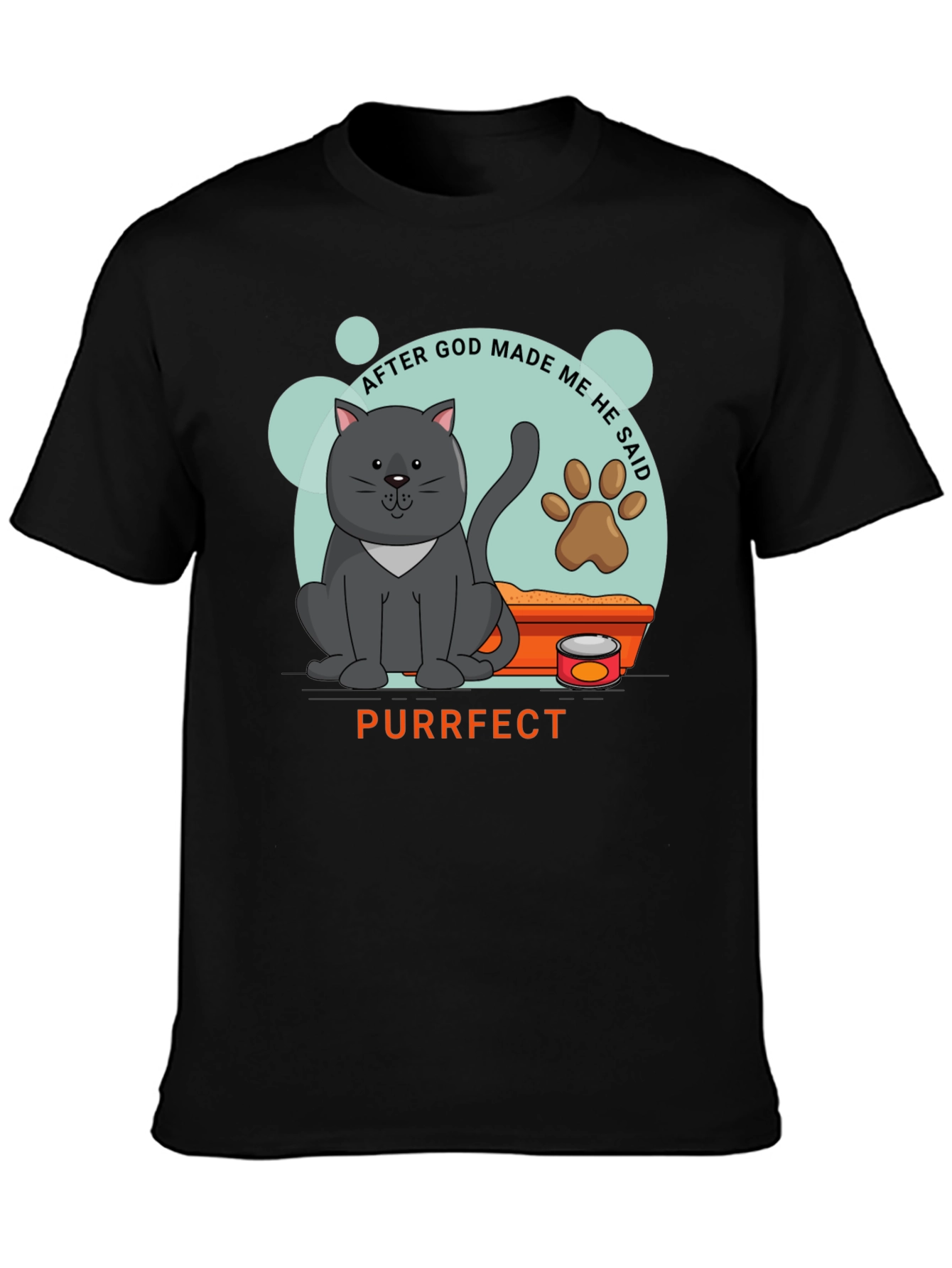 Purrfect Cat Graphic T-Shirt