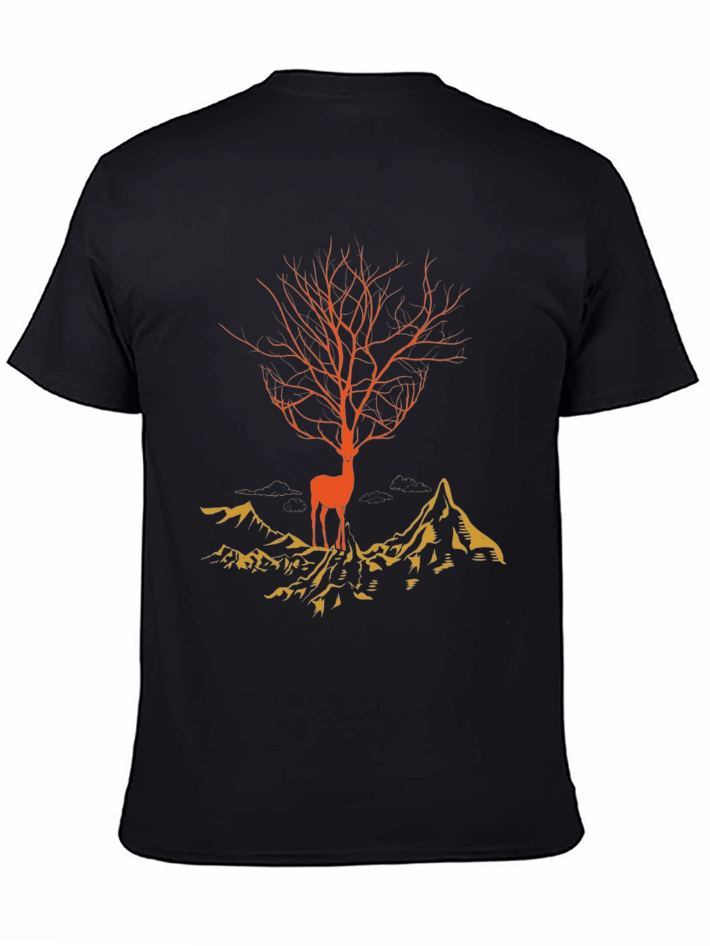Deer Tree Graphic Tee - Nature Inspired Design