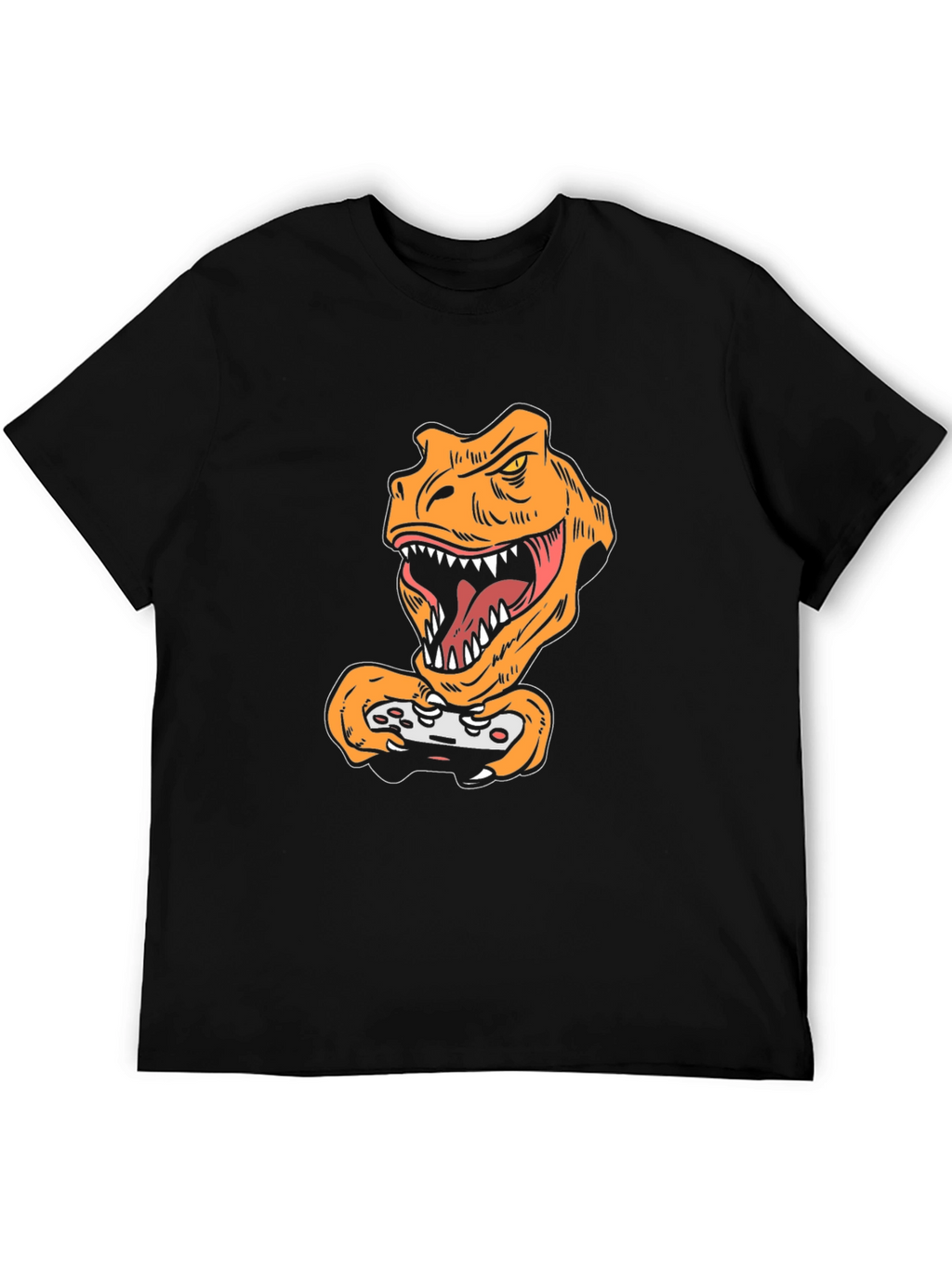 Gamer Dino Black T-Shirt