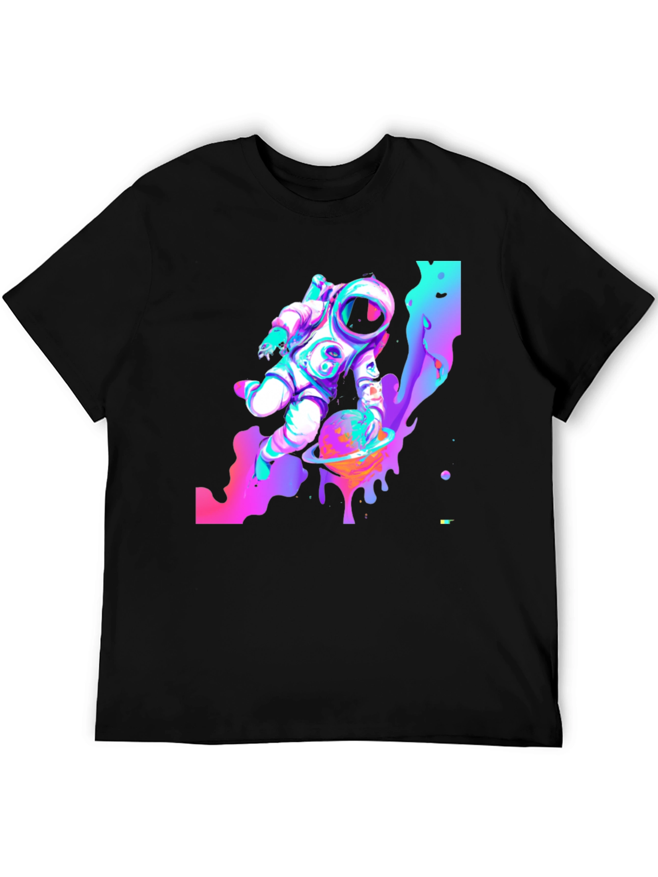 Cosmic Astronaut Black T-Shirt